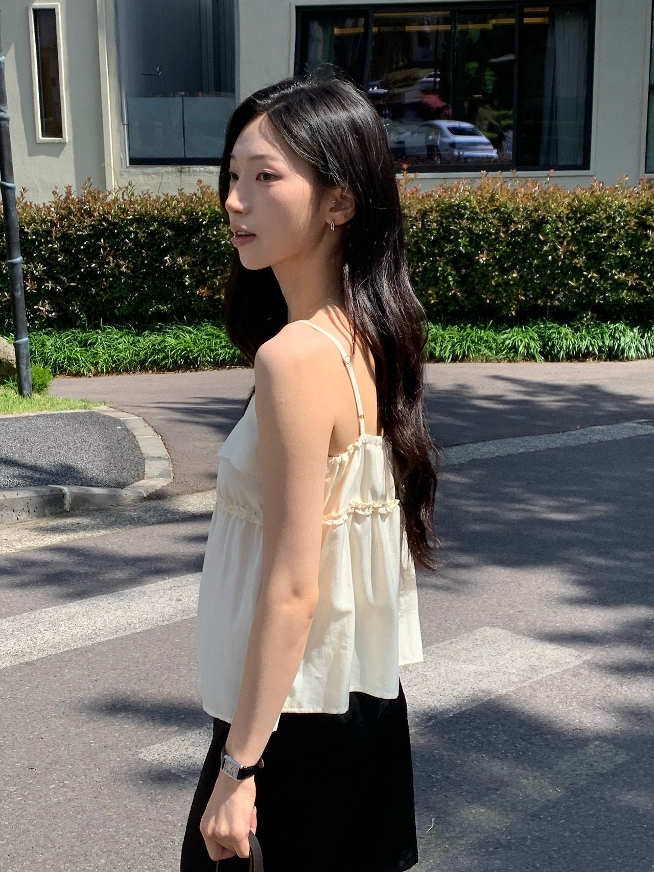Pauline Frill Sleeveless Blouse-2col