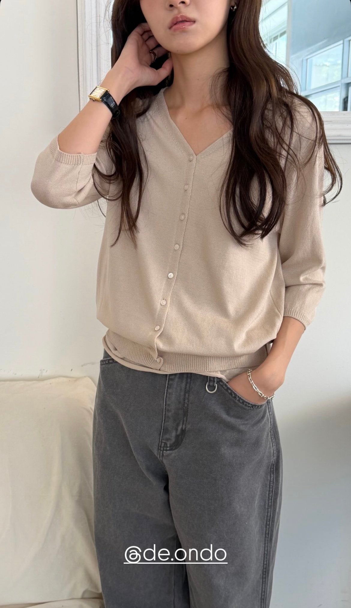 deondo viscose cardigan&sleeveless-4col