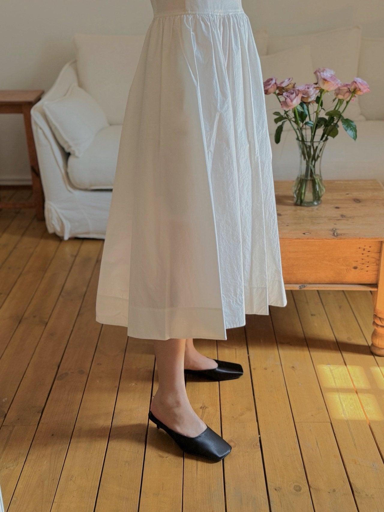 Square Satin Mule