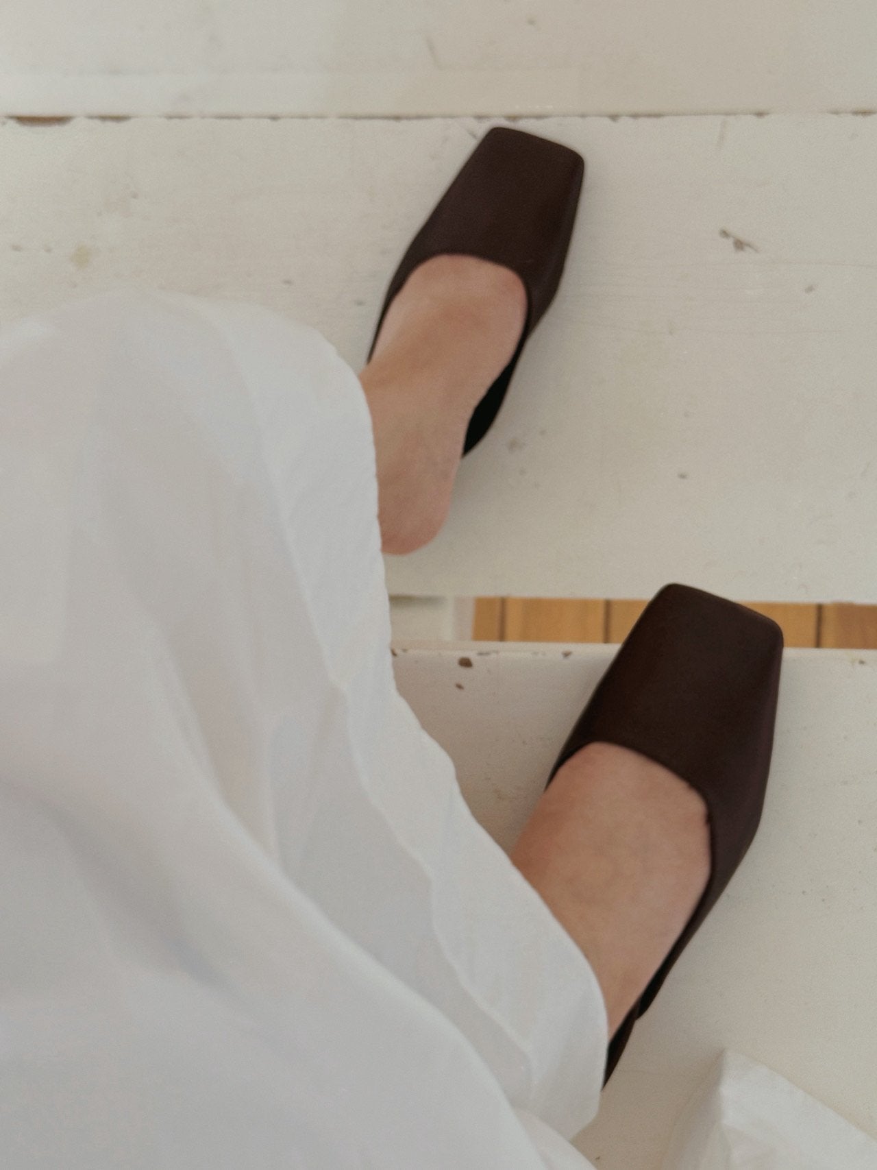 Square Satin Mule