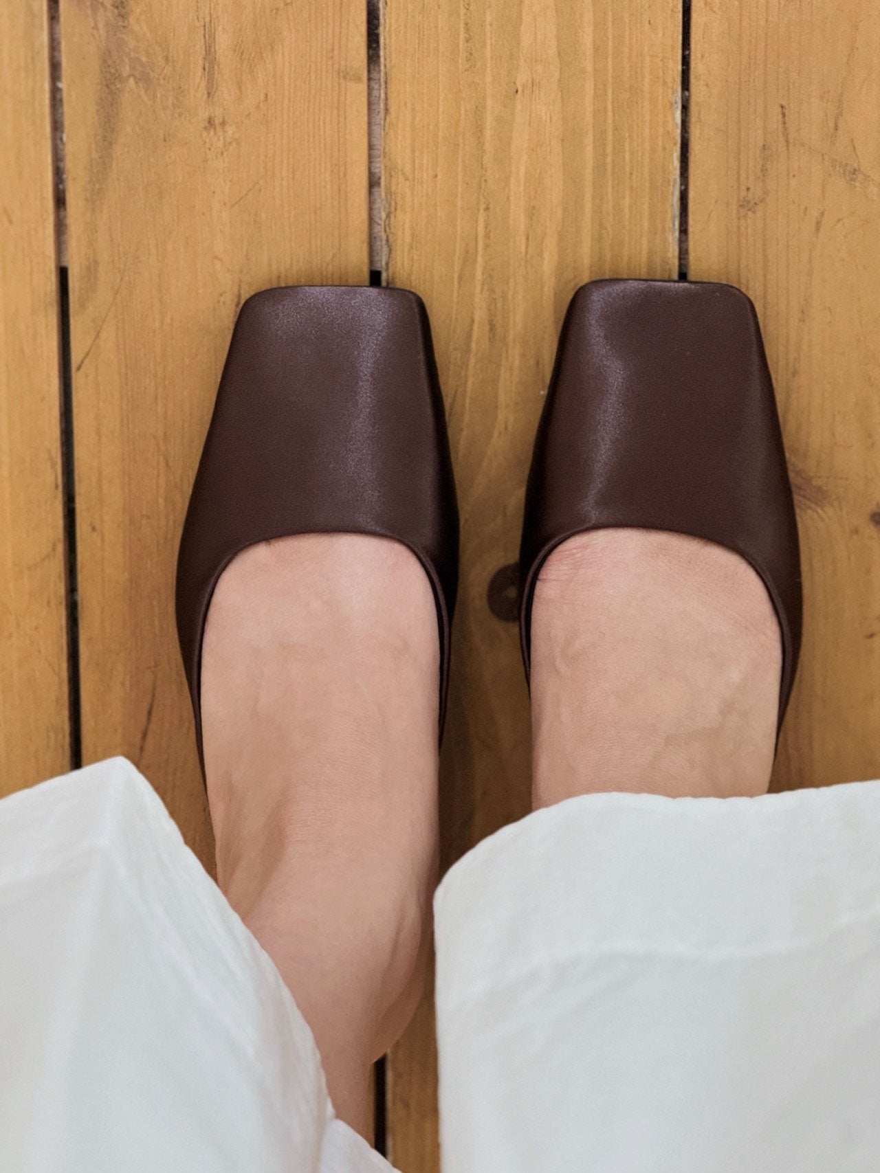 Square Satin Mule