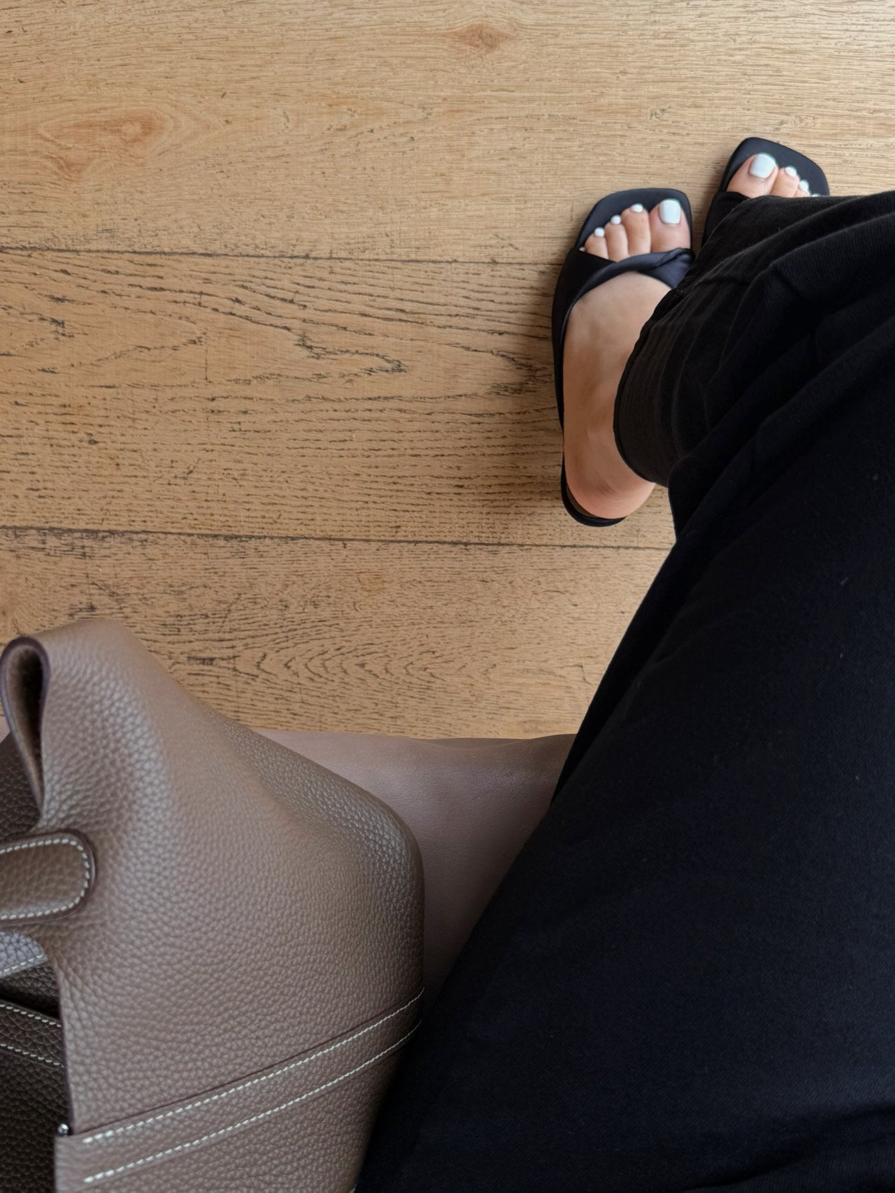 Twisted cotton satin mule