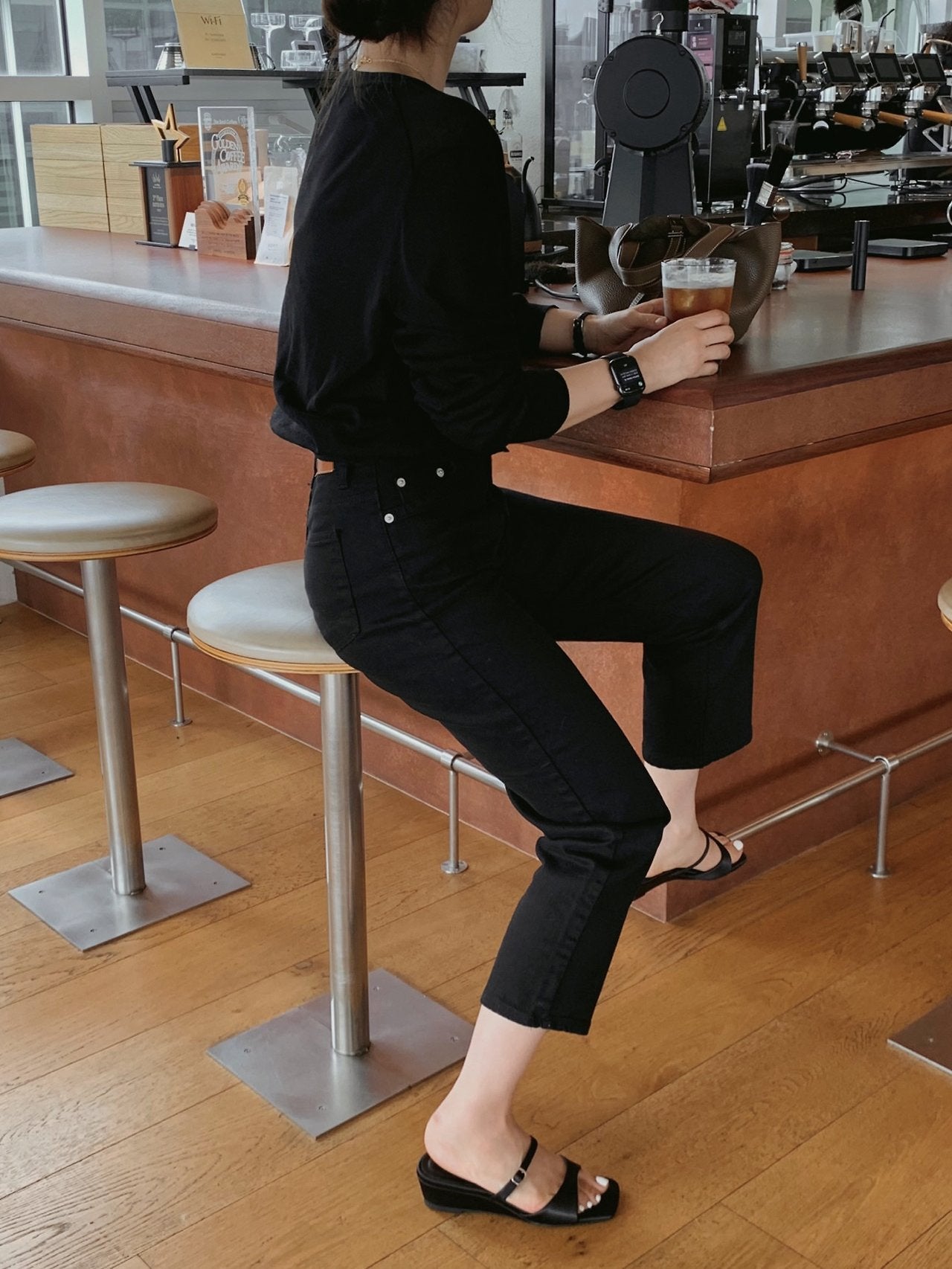 Renoir Satin Wedge Mule