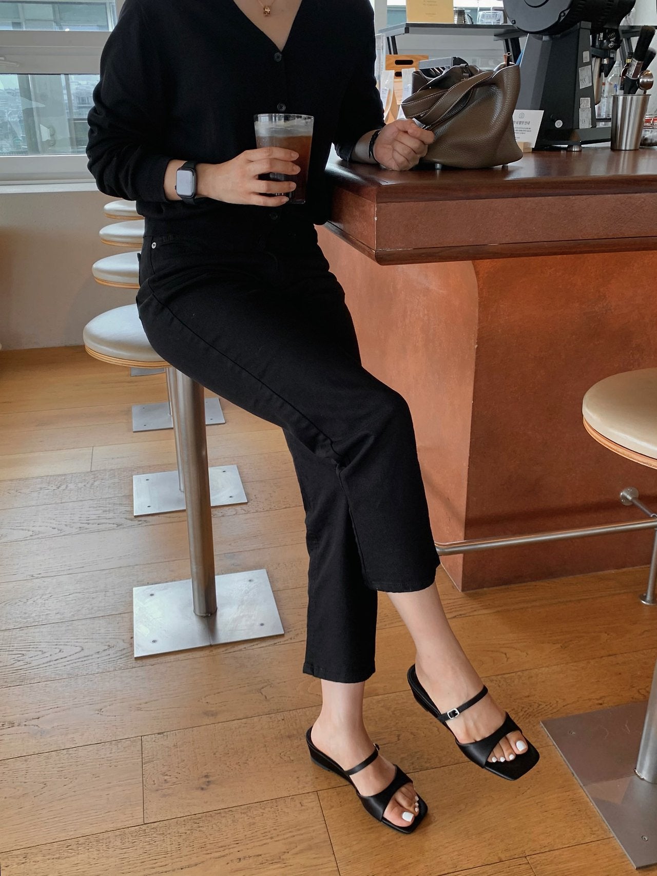Renoir Satin Wedge Mule