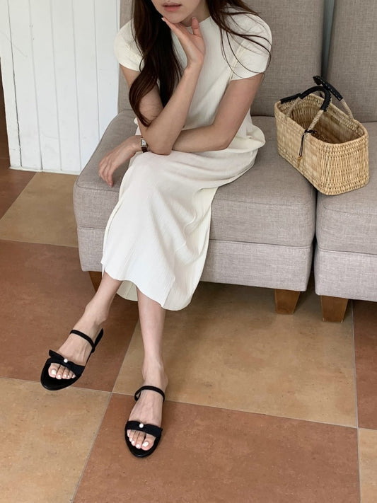 pearl banding slippers-2col