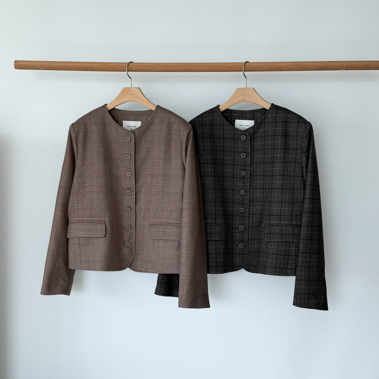 Autumn check jacket-2col