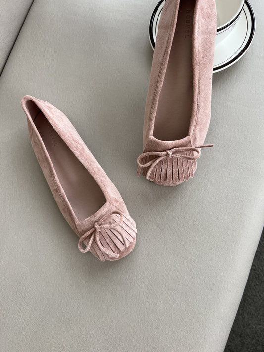 Suede tassel mold loafers-5col