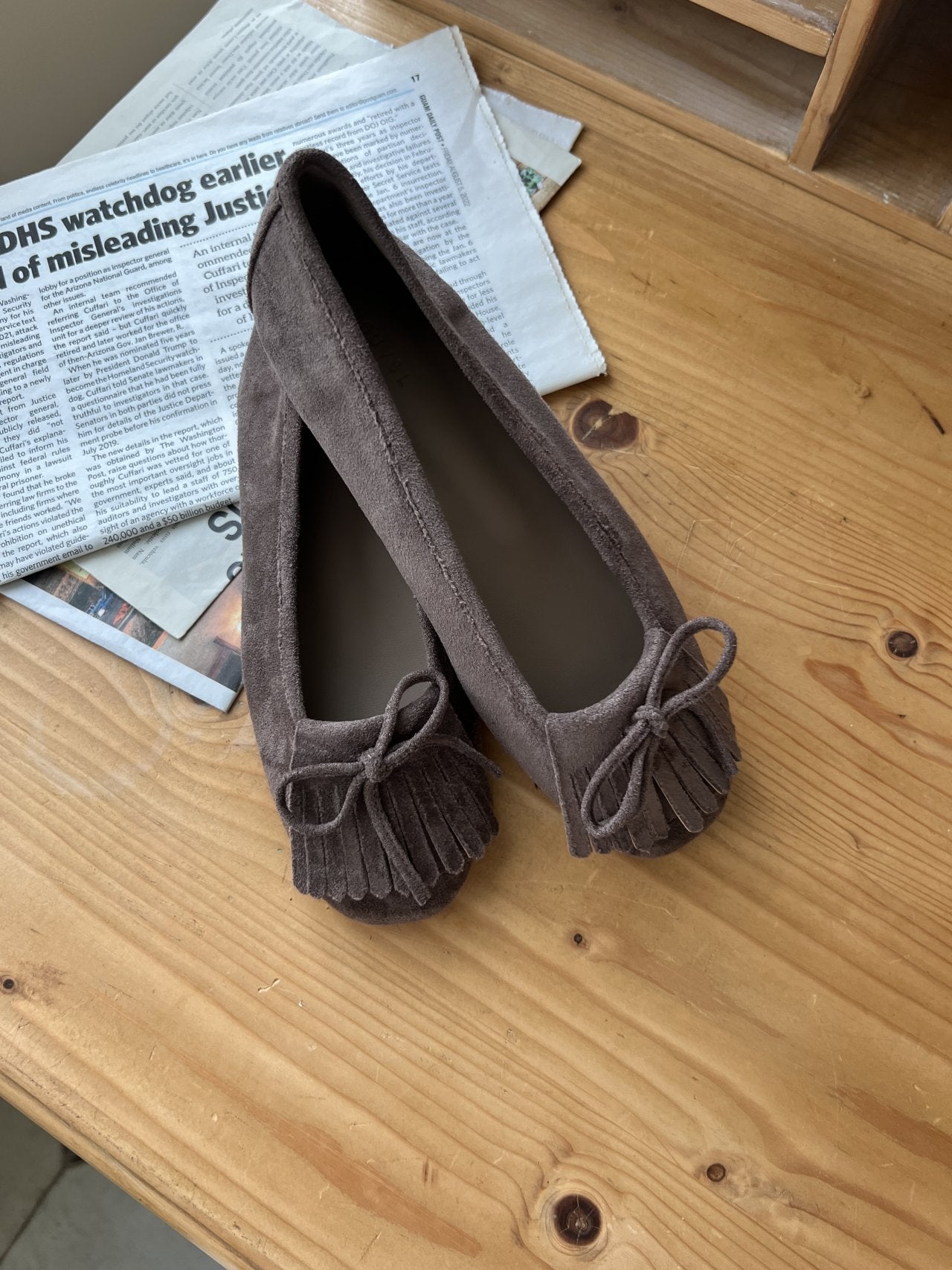 Suede tassel mold loafers-5col