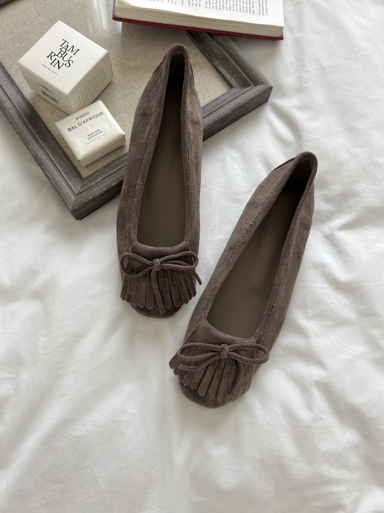 Suede tassel mold loafers-5col