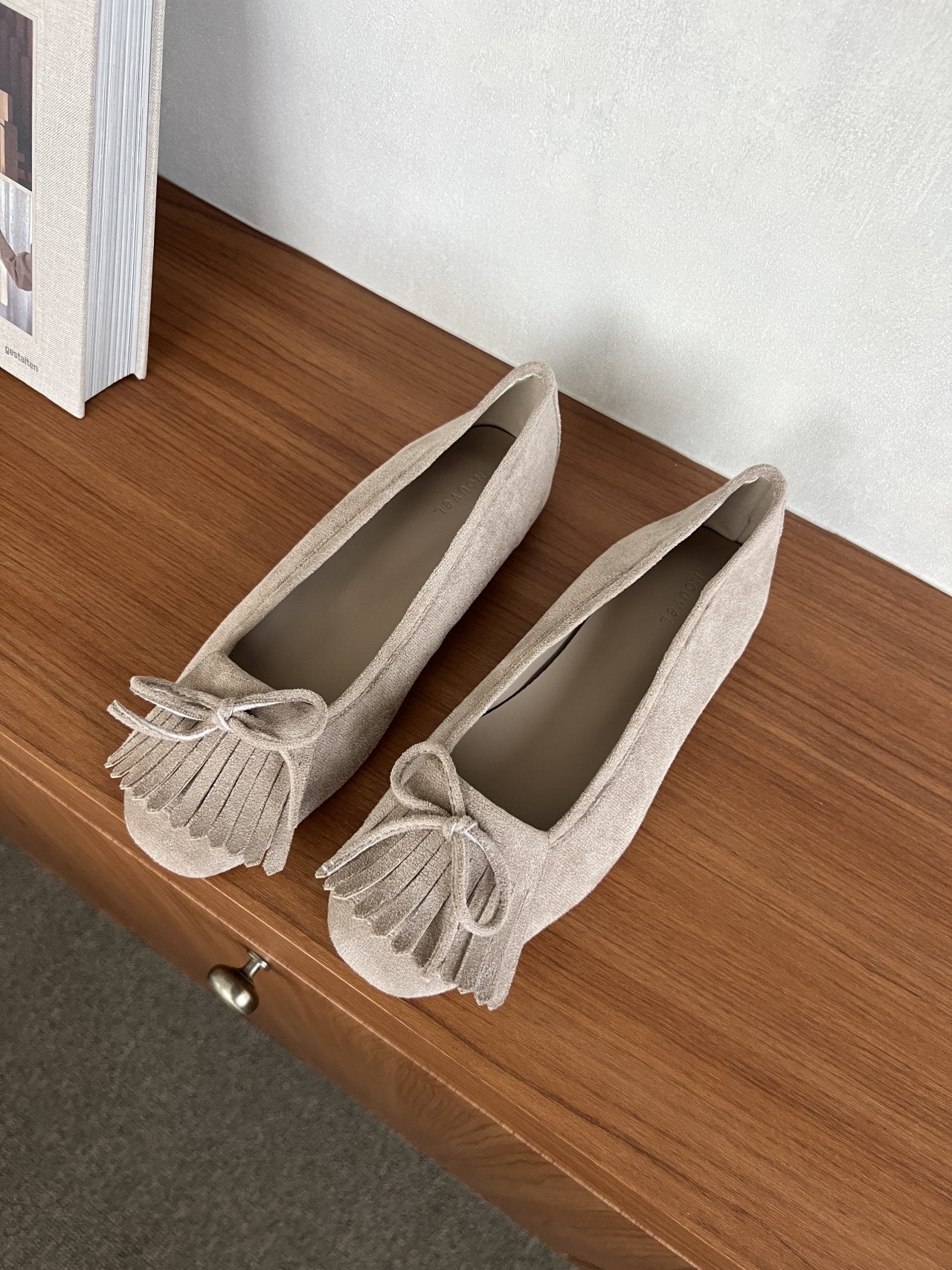 Suede tassel mold loafers-5col