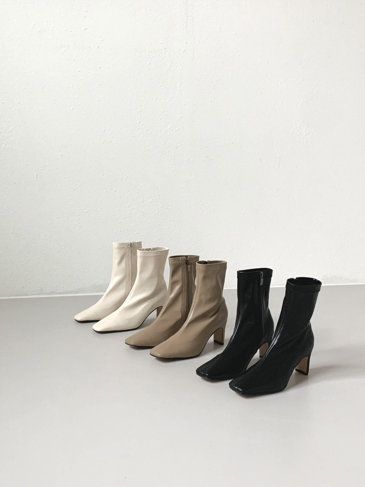 Square 6 cm Spandex Ankle Boots