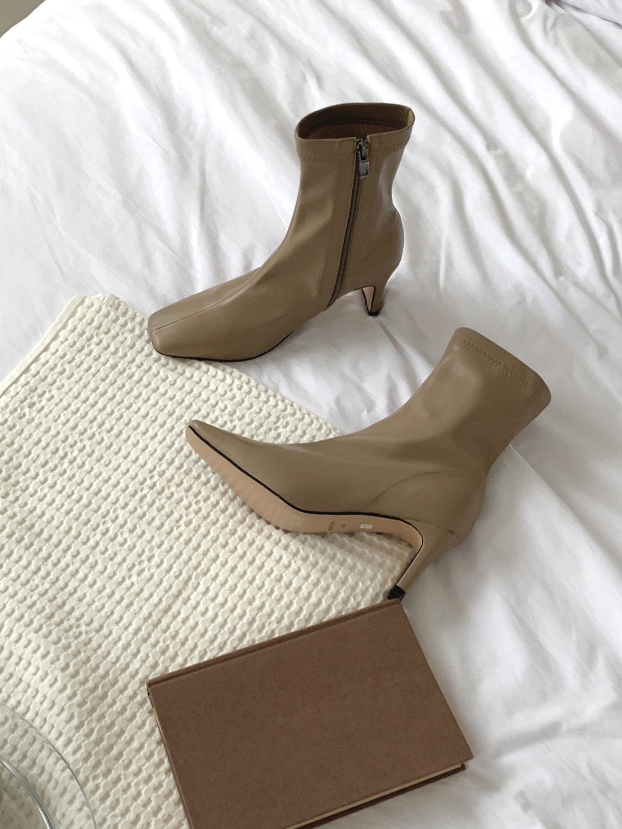 Square 6 cm Spandex Ankle Boots