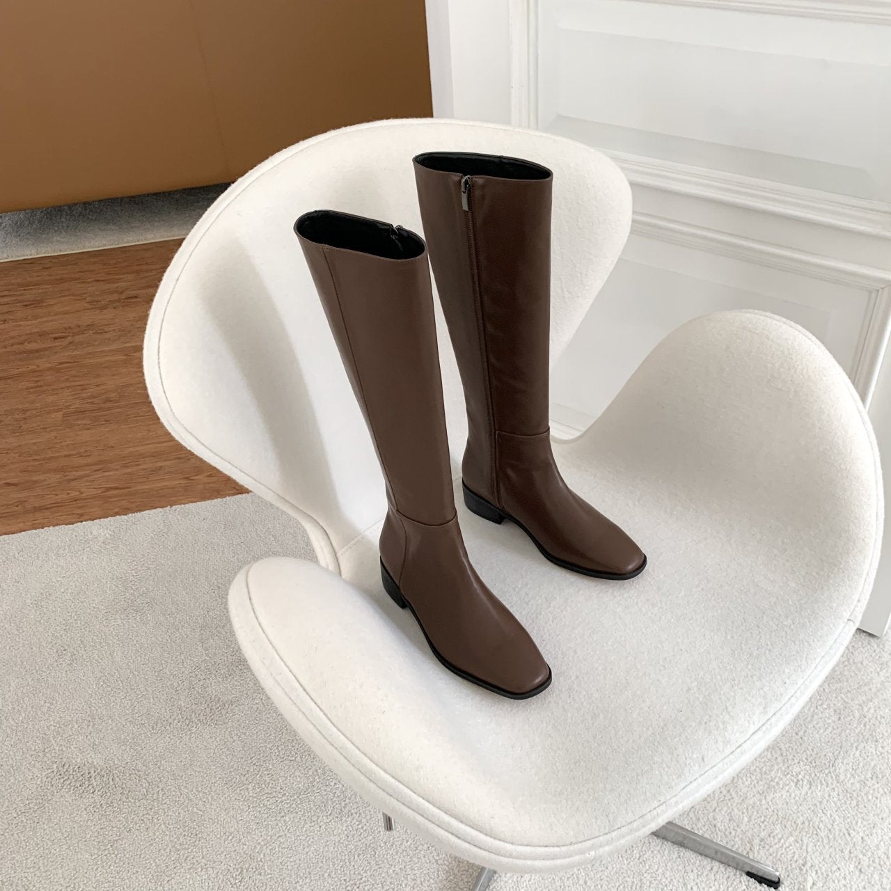 Square basic long boots-3col