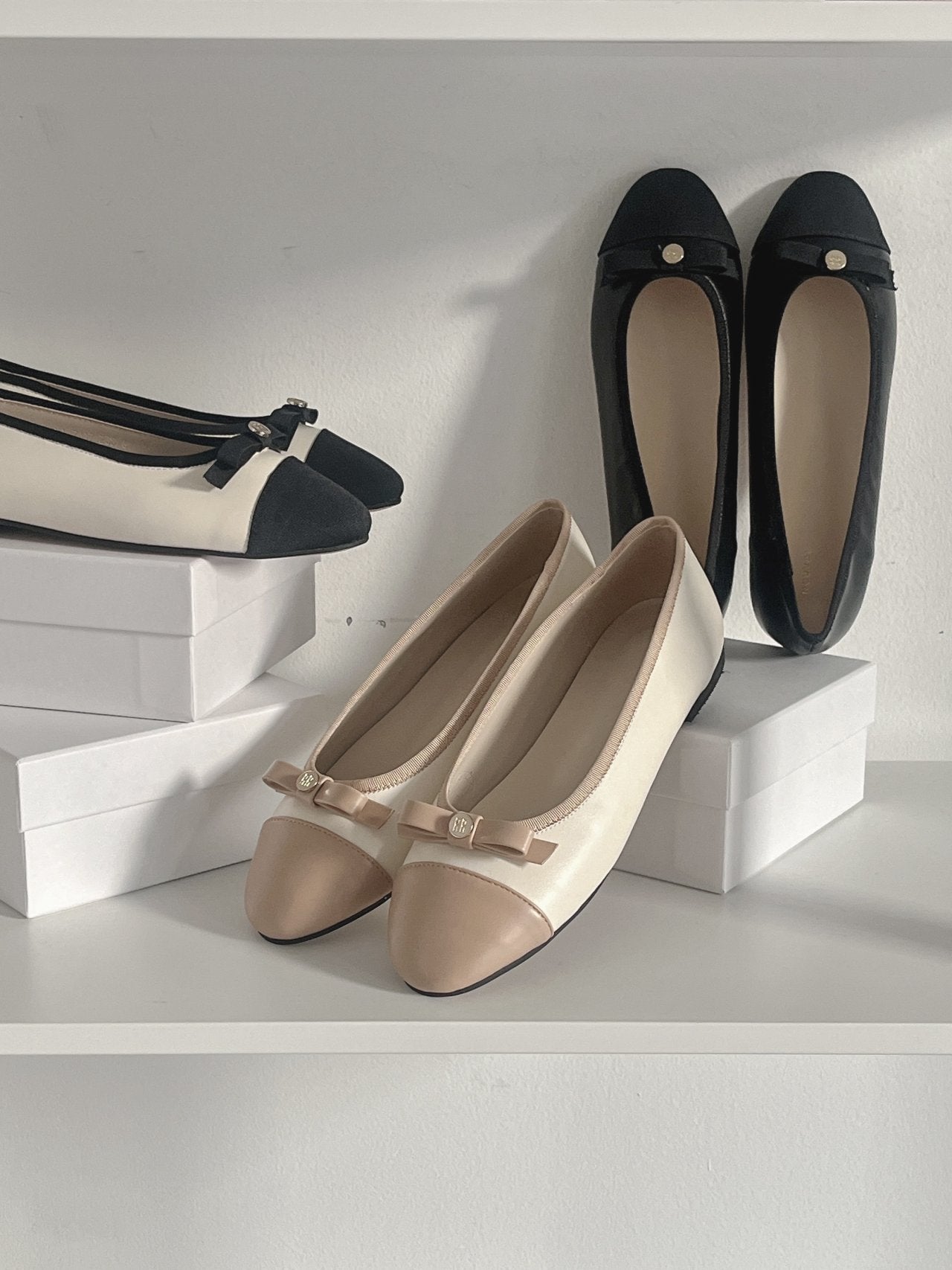 Ribbon combi black&white flat-2col