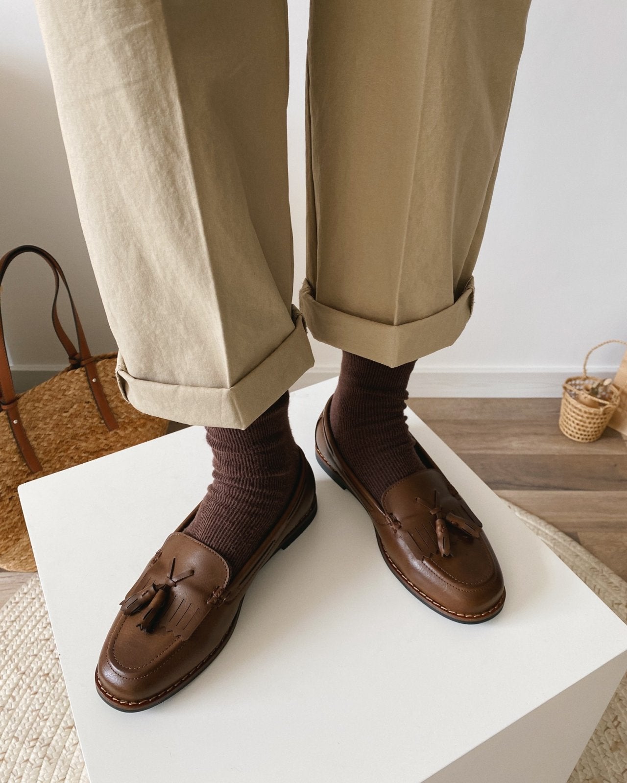 vintage leather loafers-2col