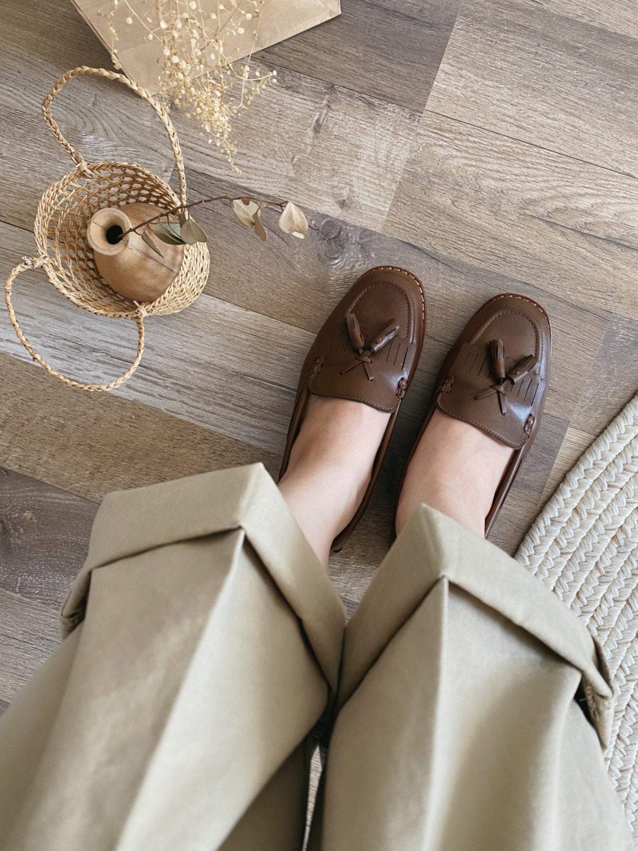 vintage leather loafers-2col