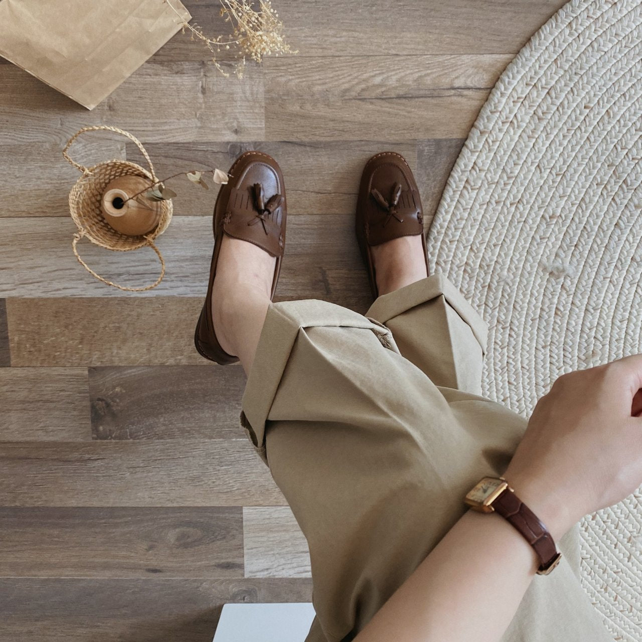 vintage leather loafers-2col