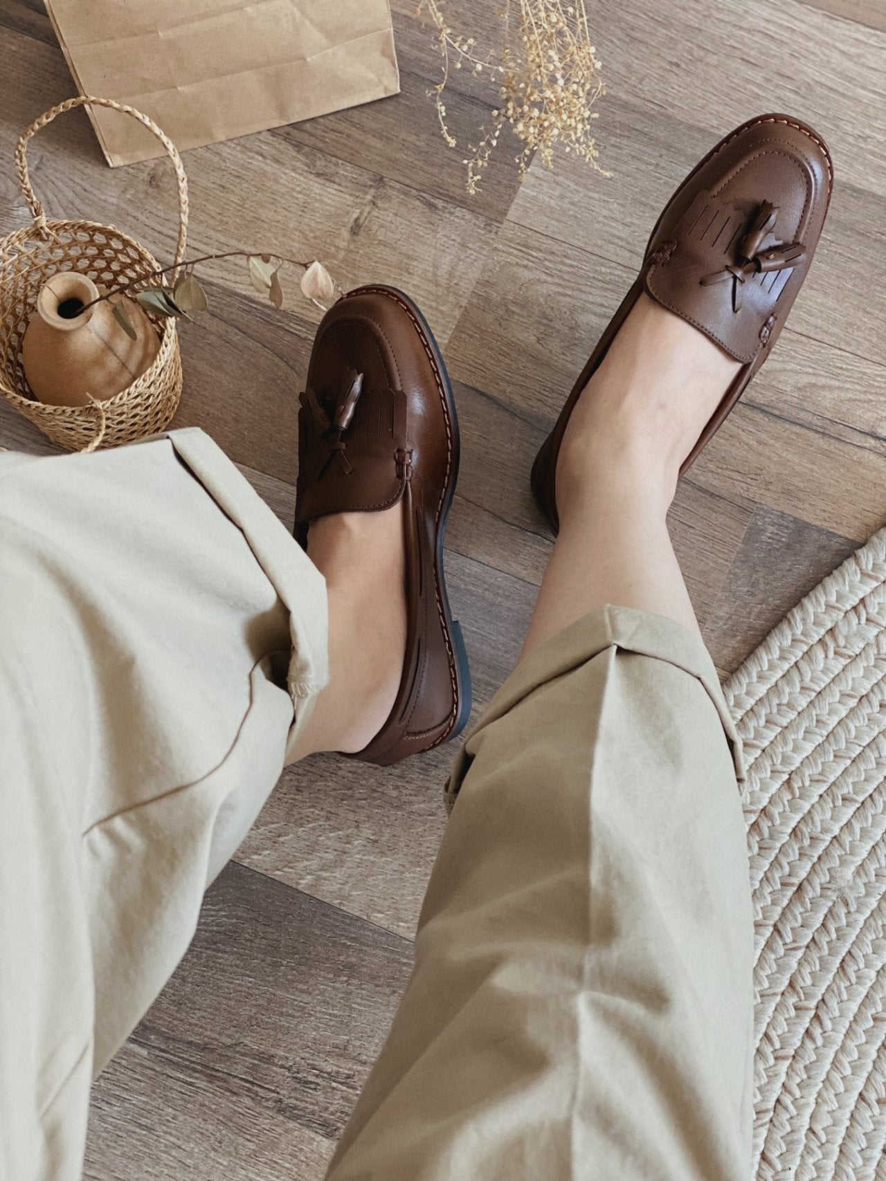 vintage leather loafers-2col