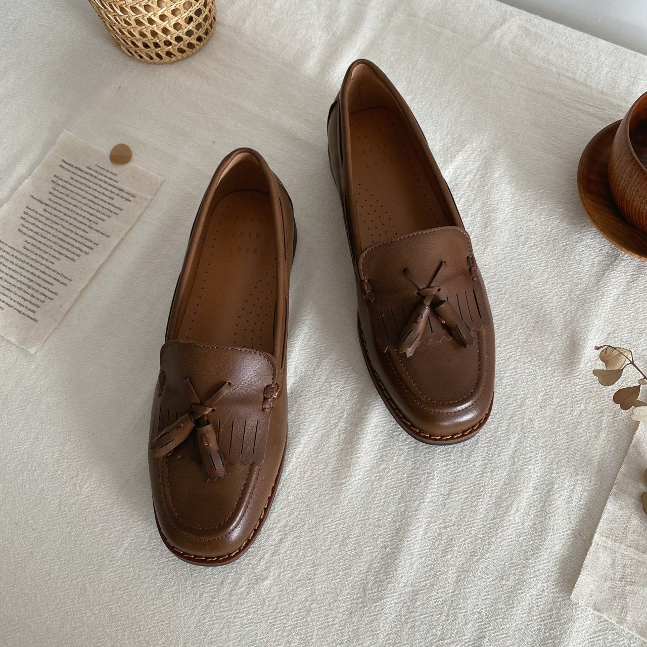 vintage leather loafers-2col