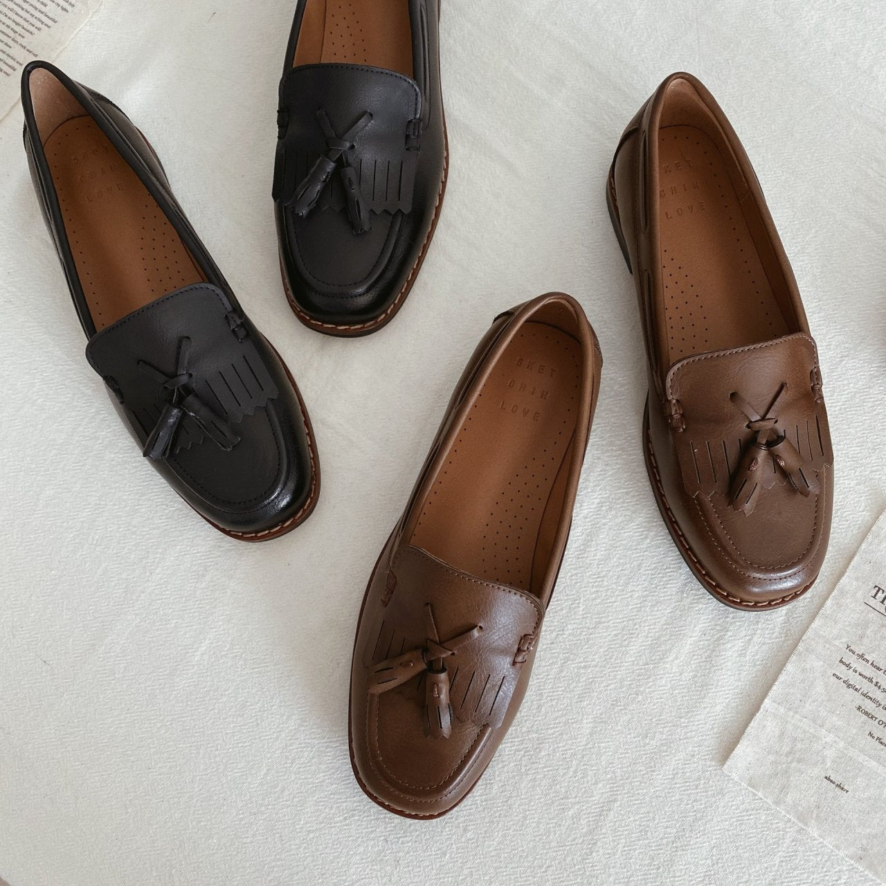 vintage leather loafers-2col