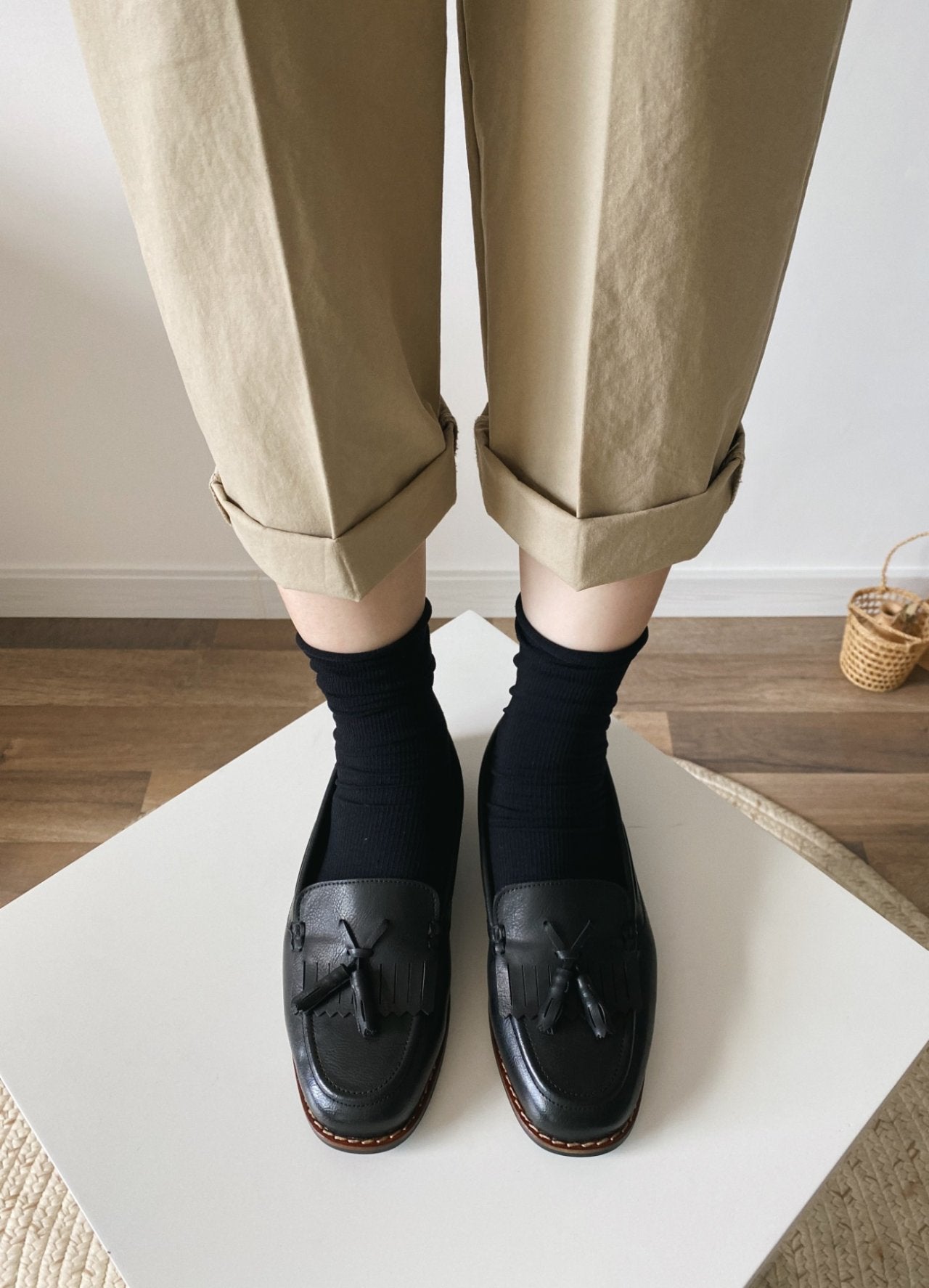 vintage leather loafers-2col