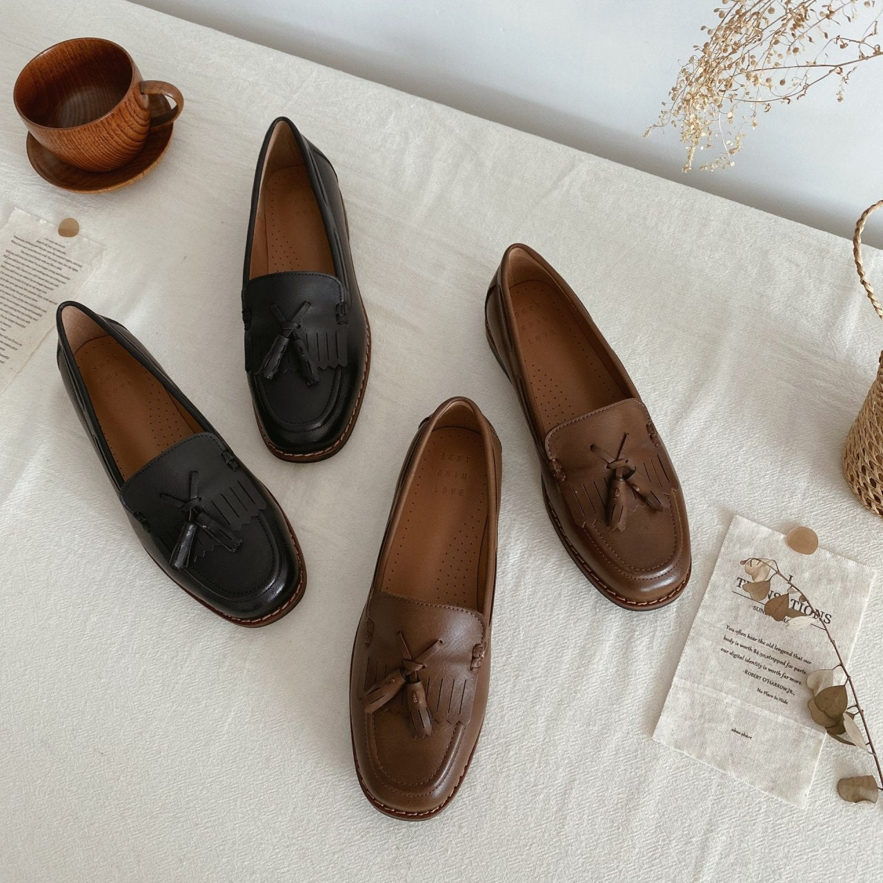 vintage leather loafers-2col