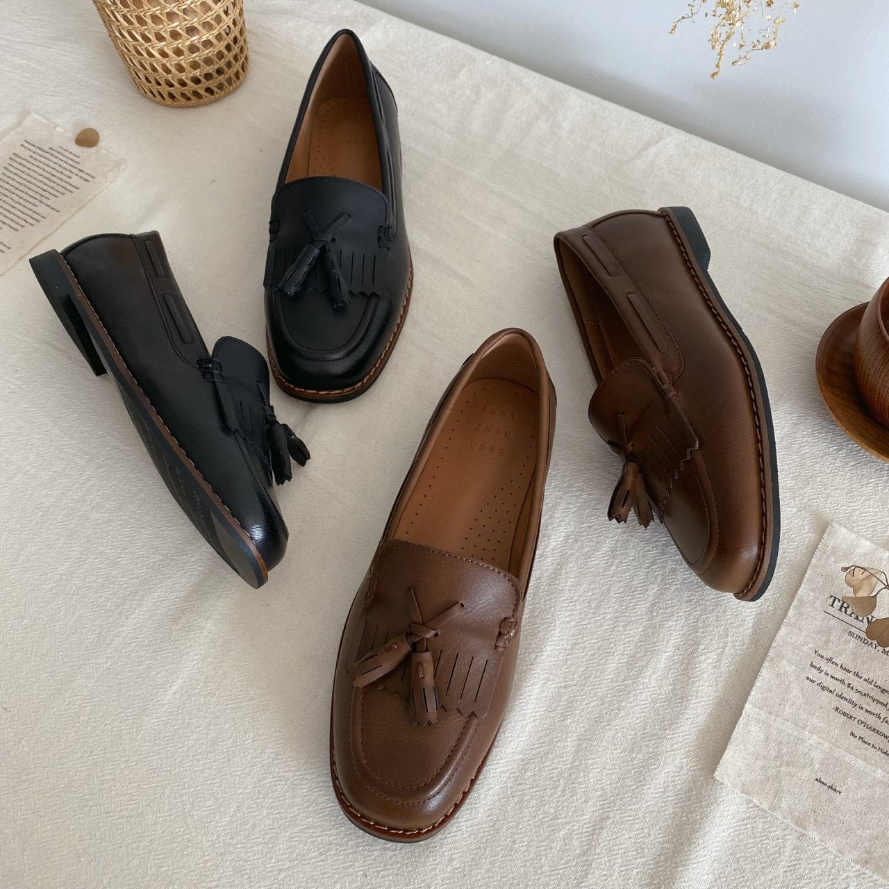 vintage leather loafers-2col