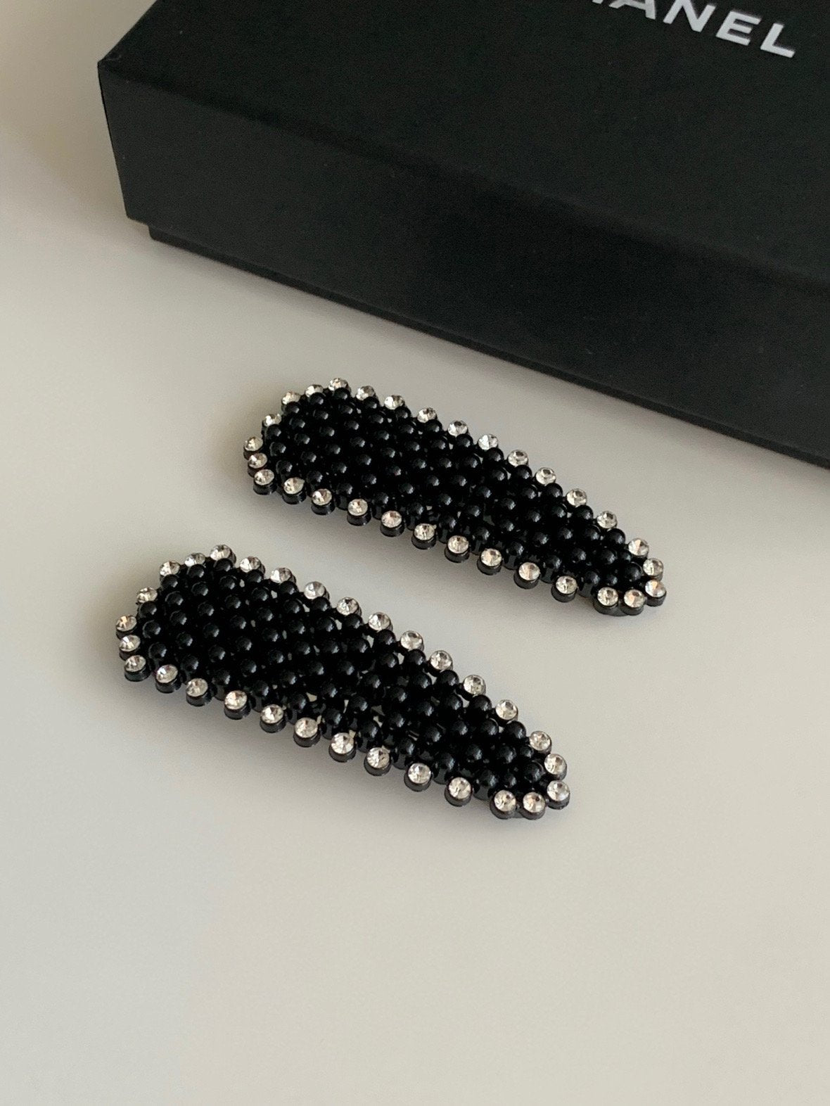 black pearl cubic hairpin 2set