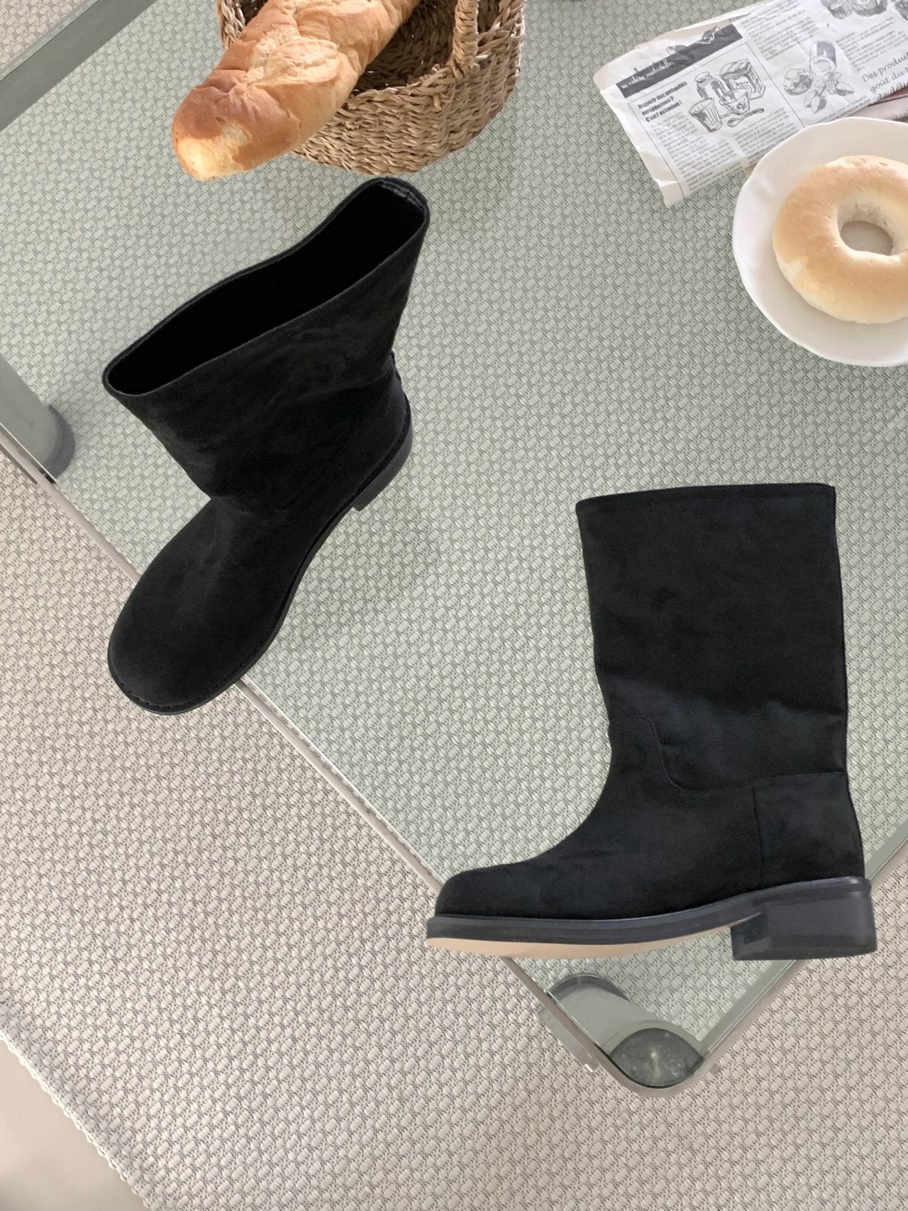 Chunky middle boots-3col