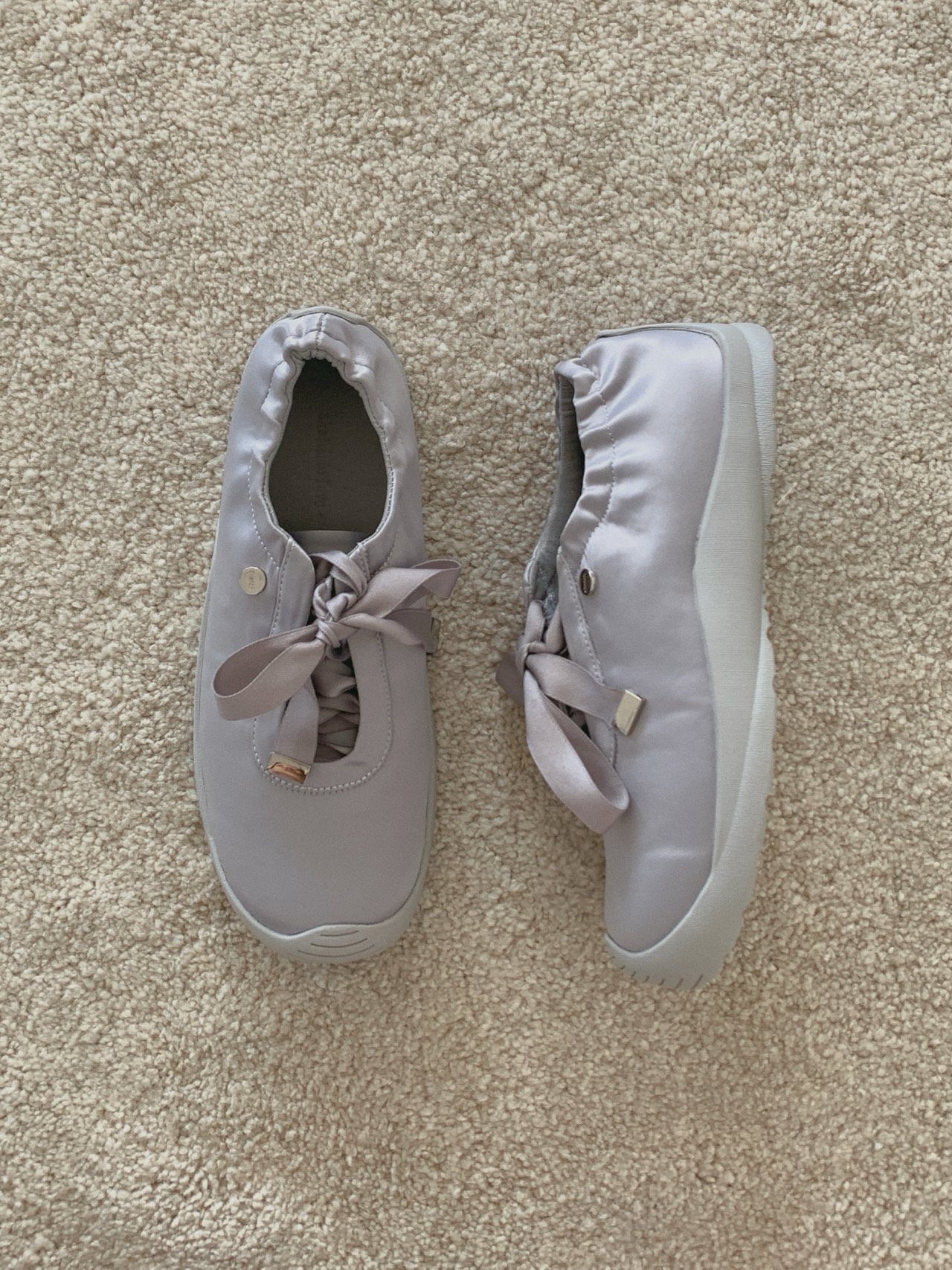 satin ribbon sneakers