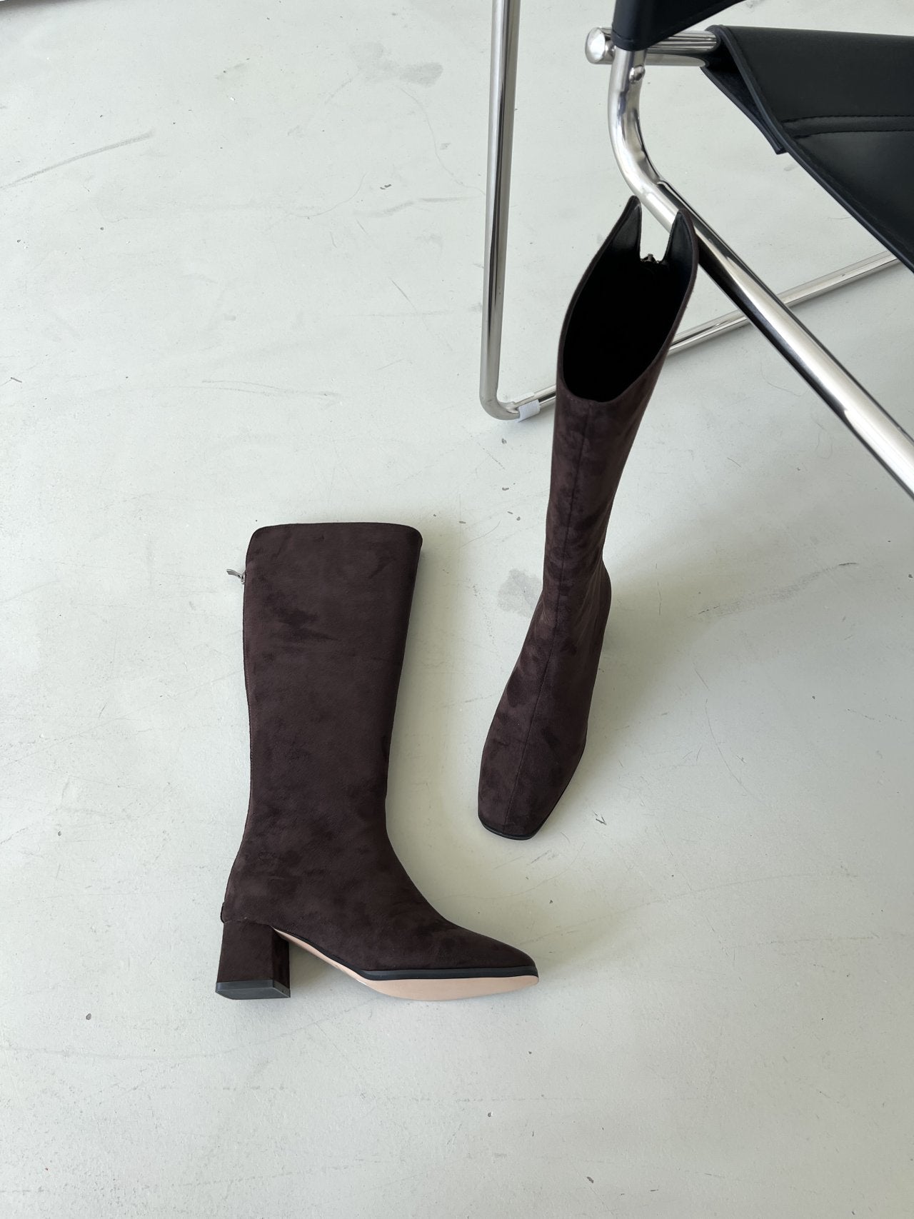 suede long 5cm boots-2col