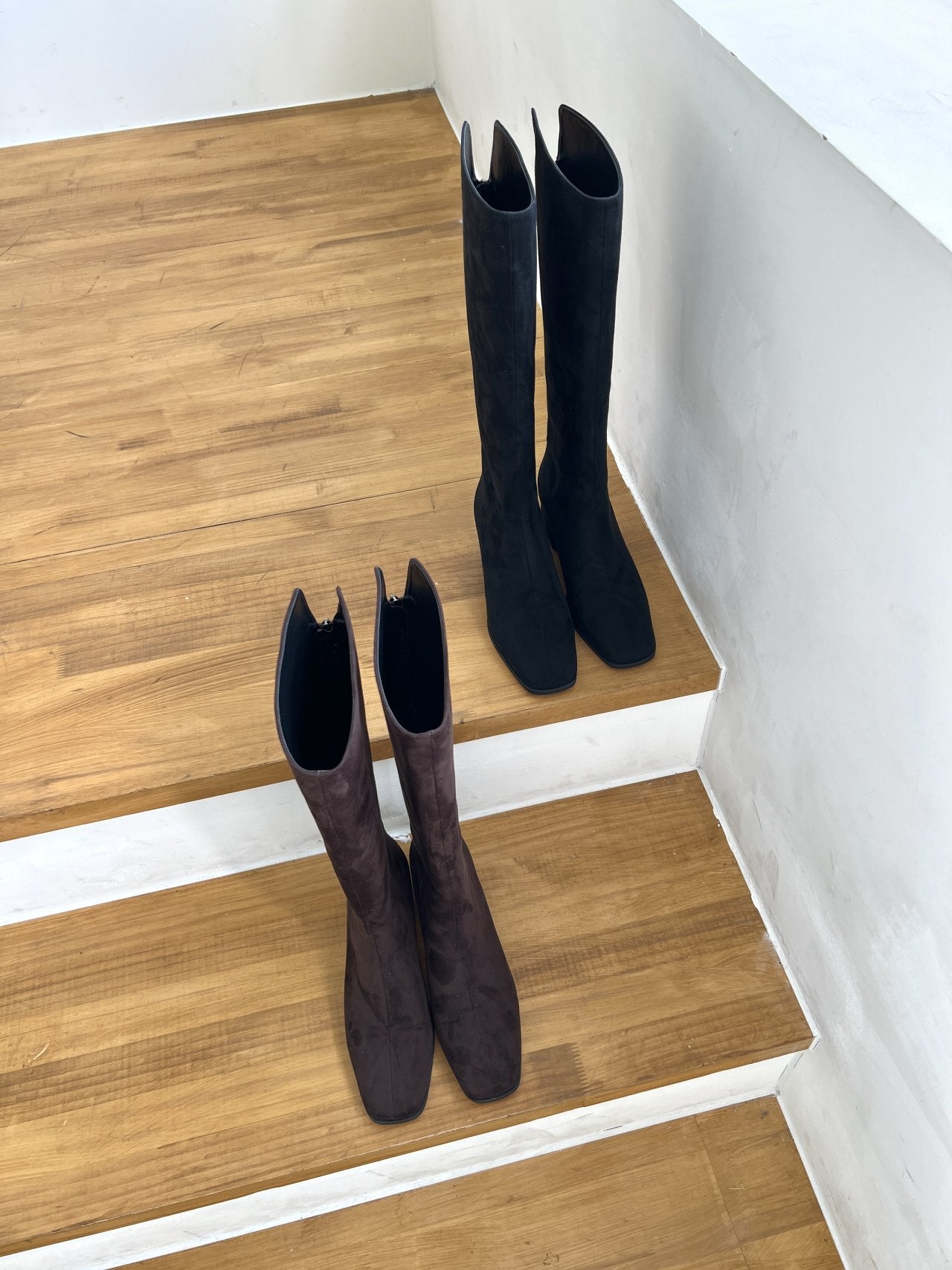 suede long 5cm boots-2col