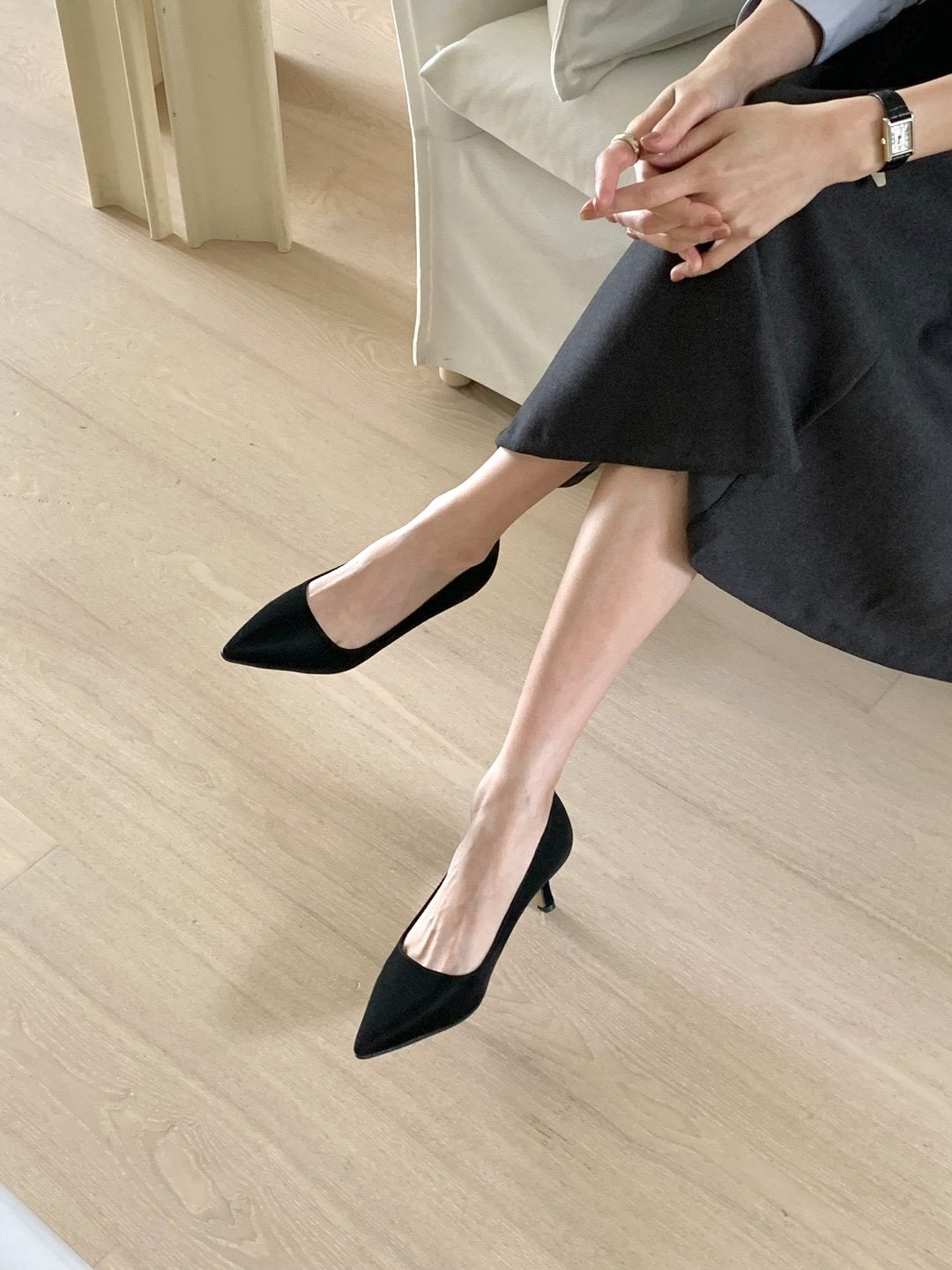 Wool 6cm Pumps-3col