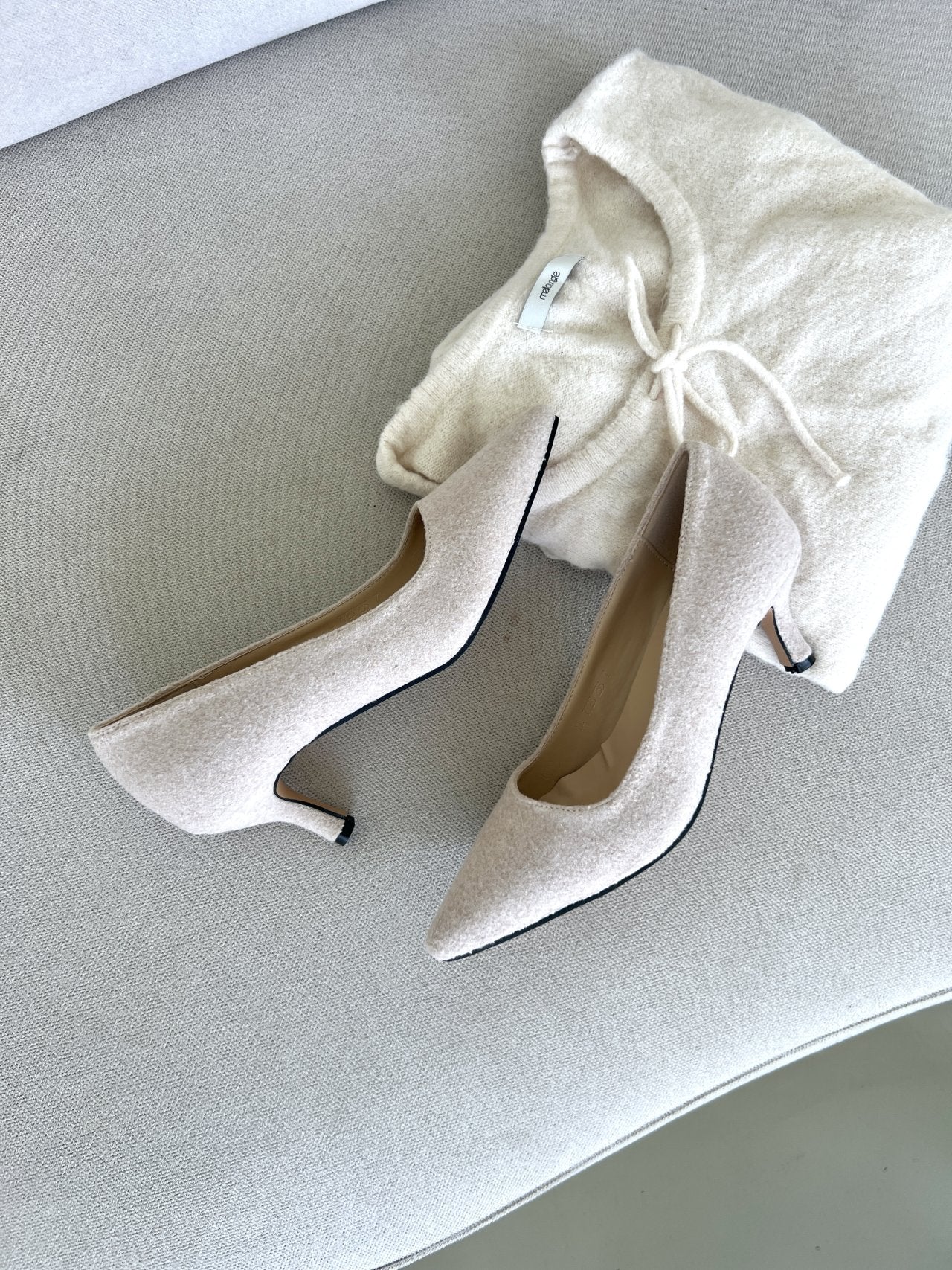 Wool 6cm Pumps-3col