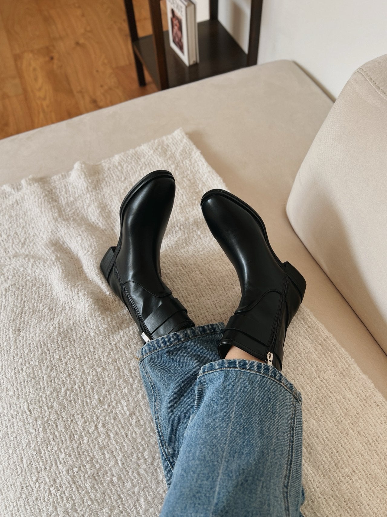 Rectangle Belt Ankle Boots