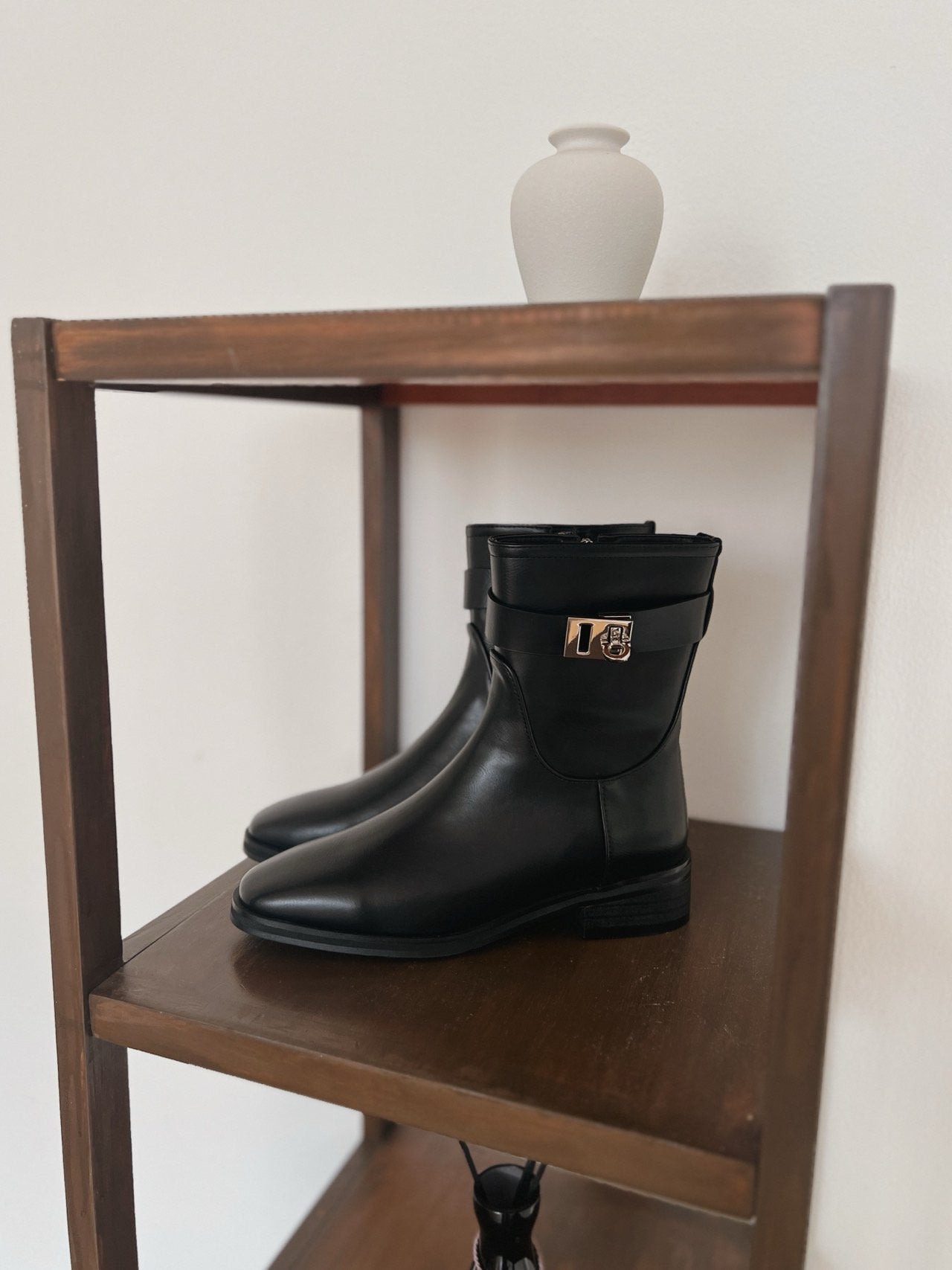 Rectangle Belt Ankle Boots