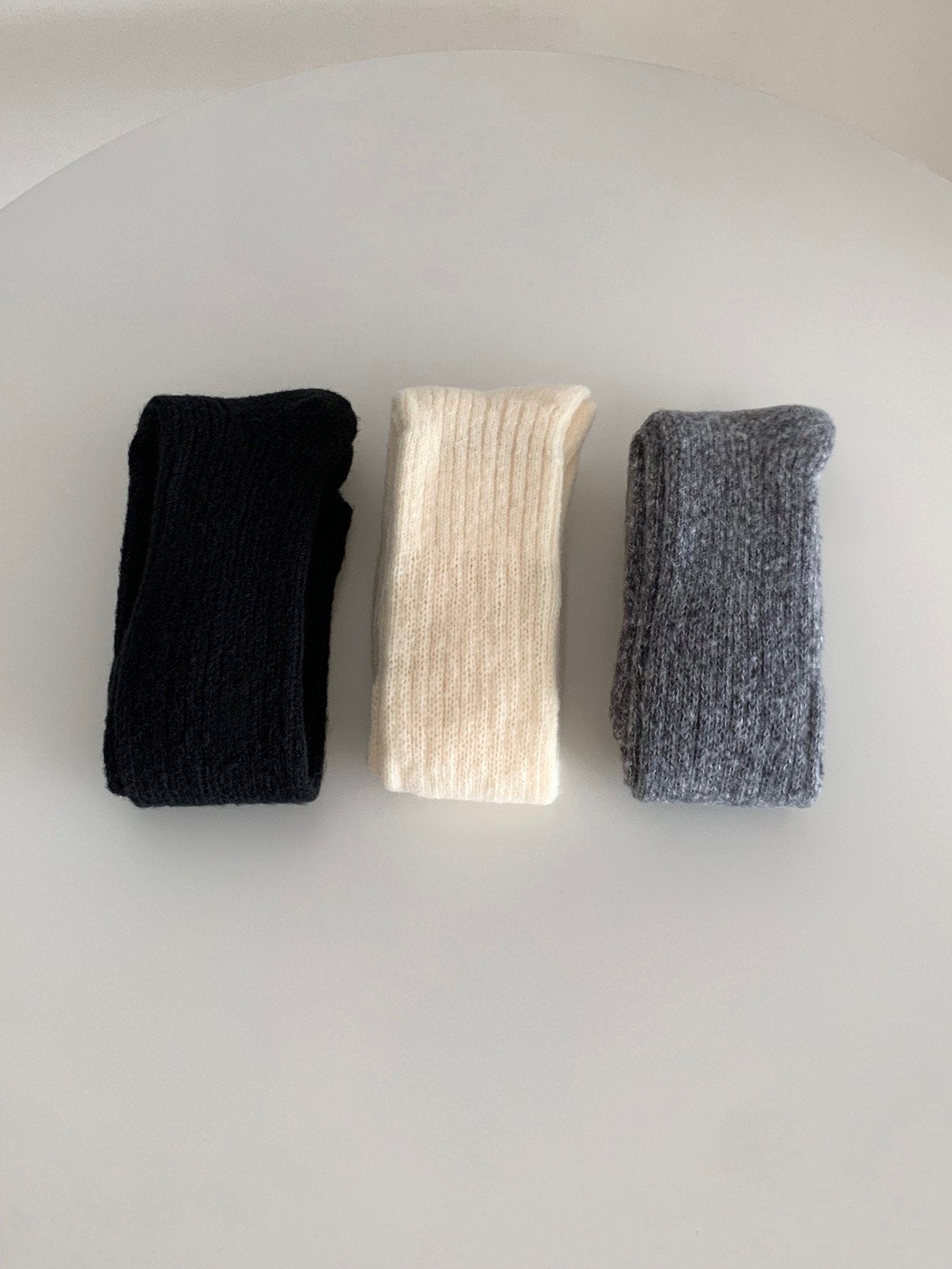 wool rib socks