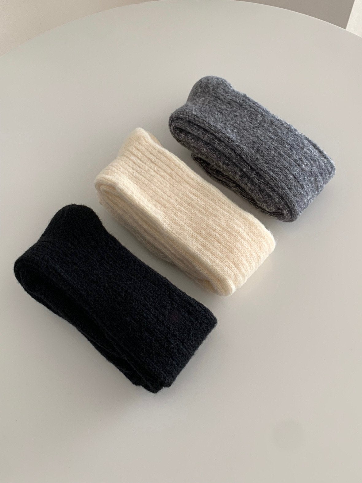 wool rib socks