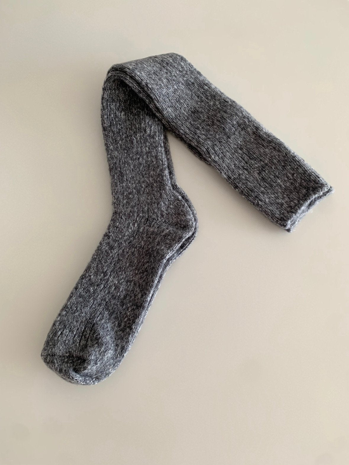 wool rib socks