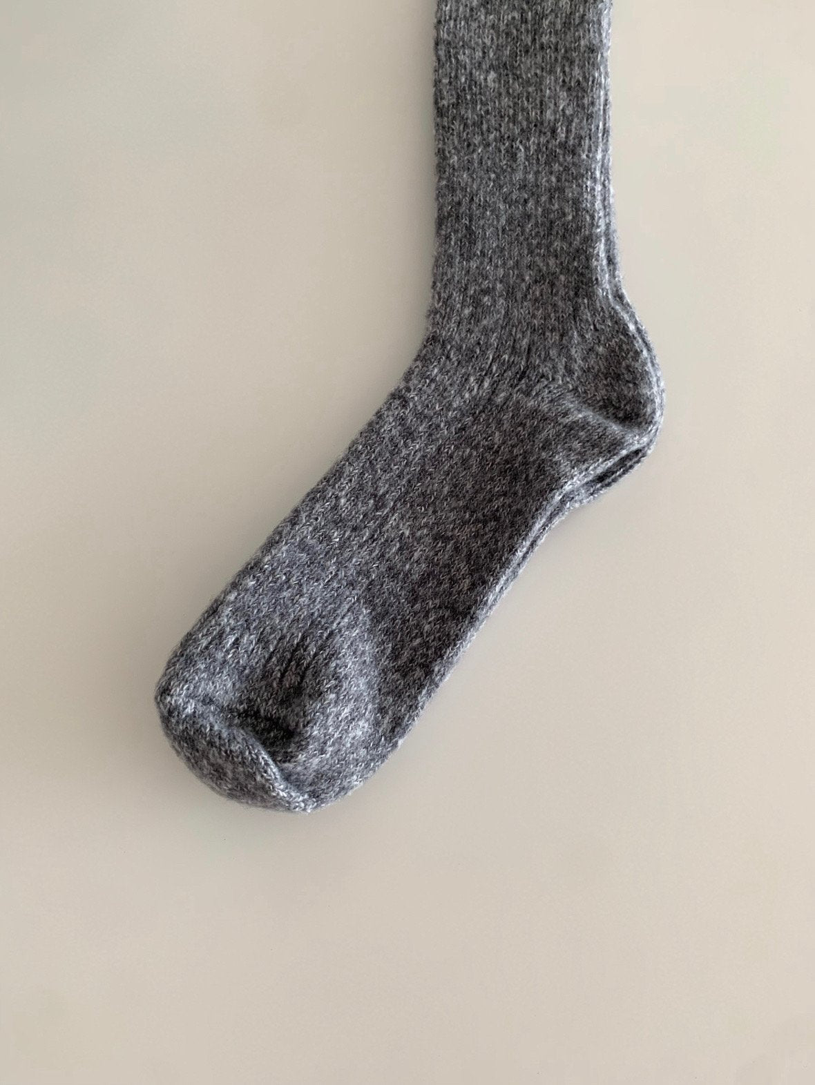 wool rib socks