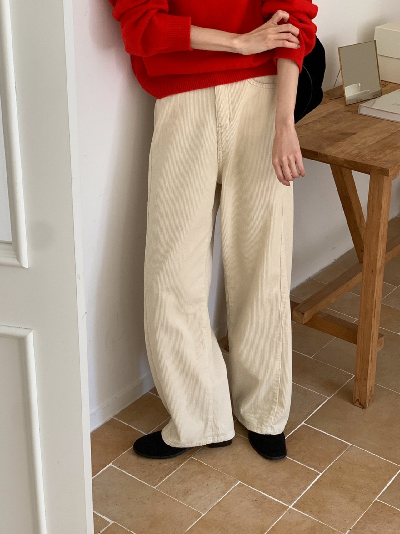 Maple corduroy pants-3col