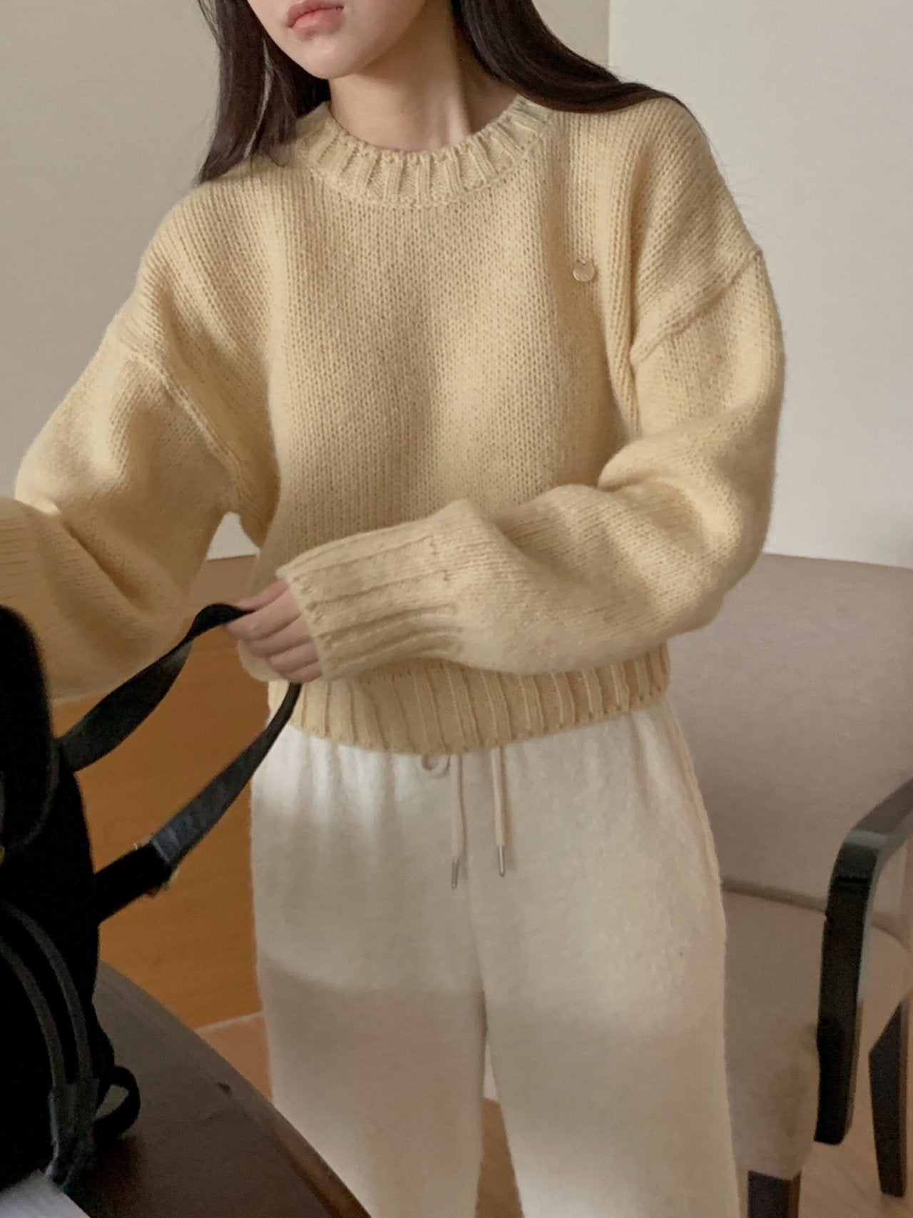 Hairy knit-3col