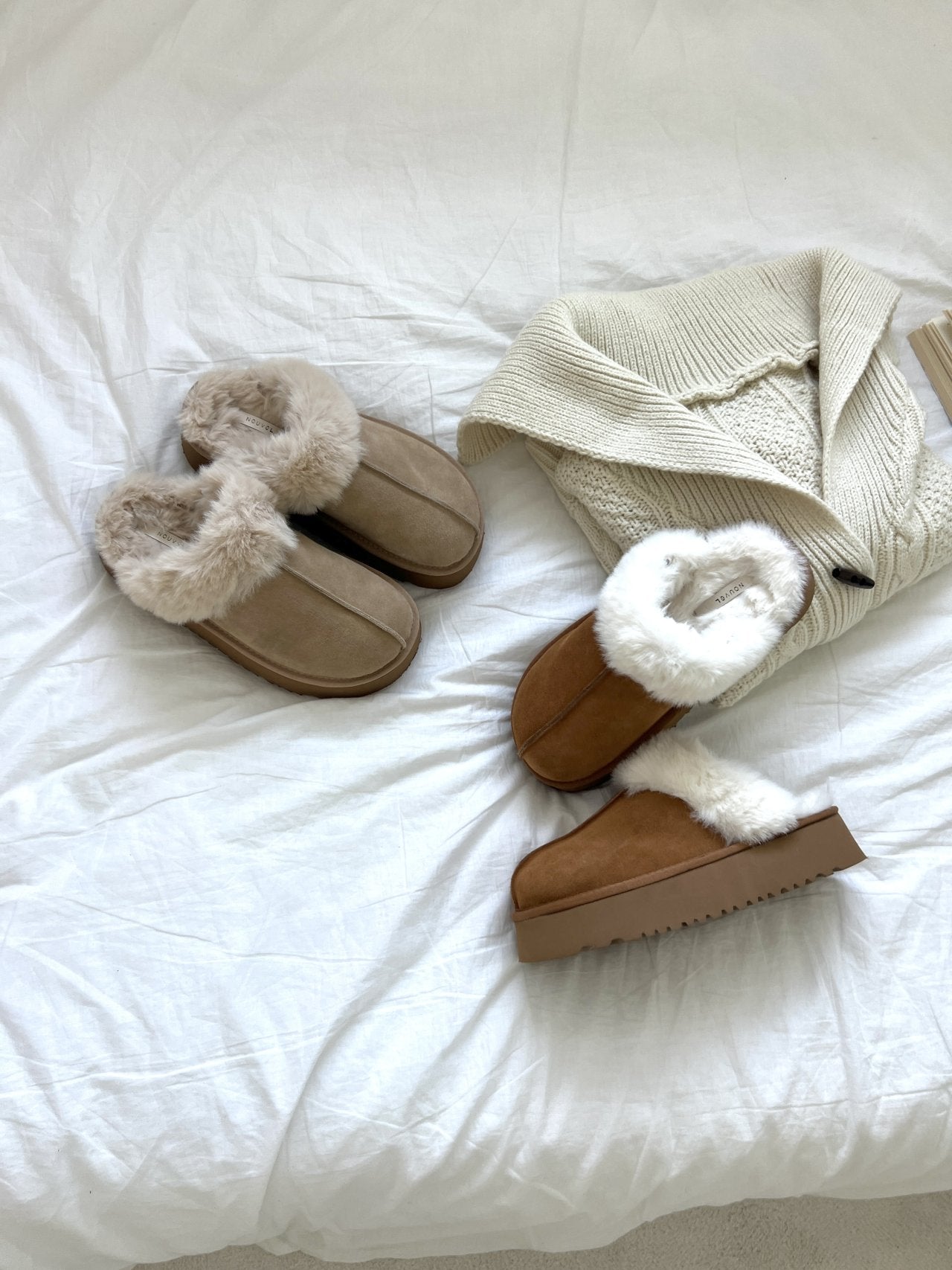 Fur slippers-2col