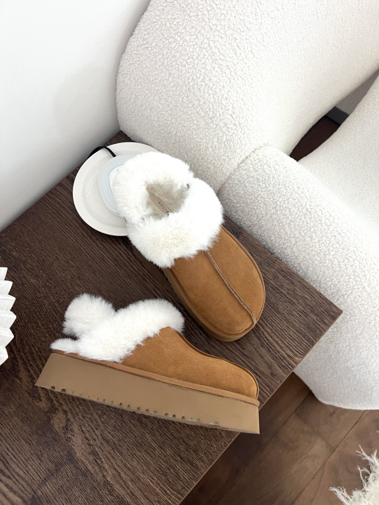 Fur slippers-2col