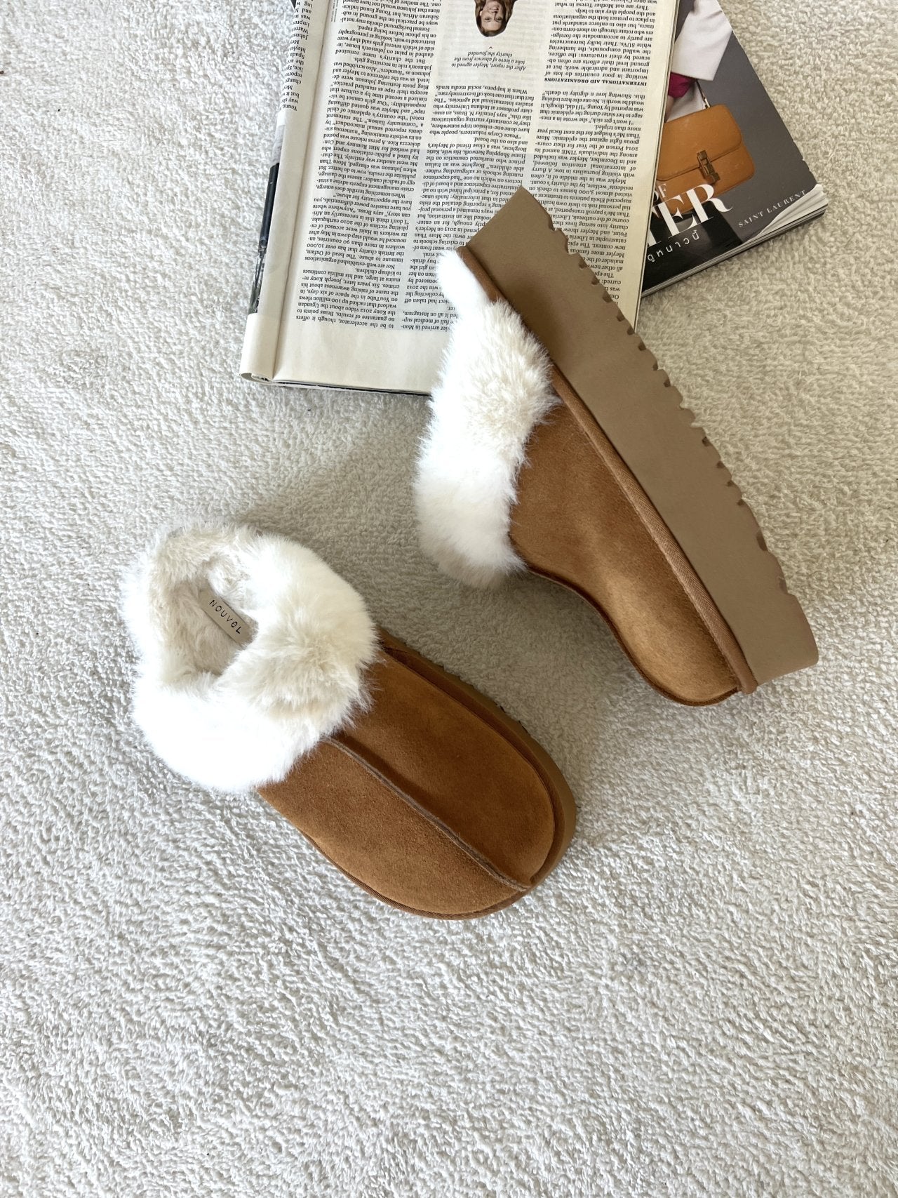 Fur slippers-2col