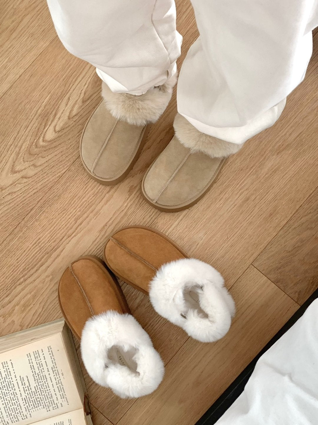 Fur slippers-2col