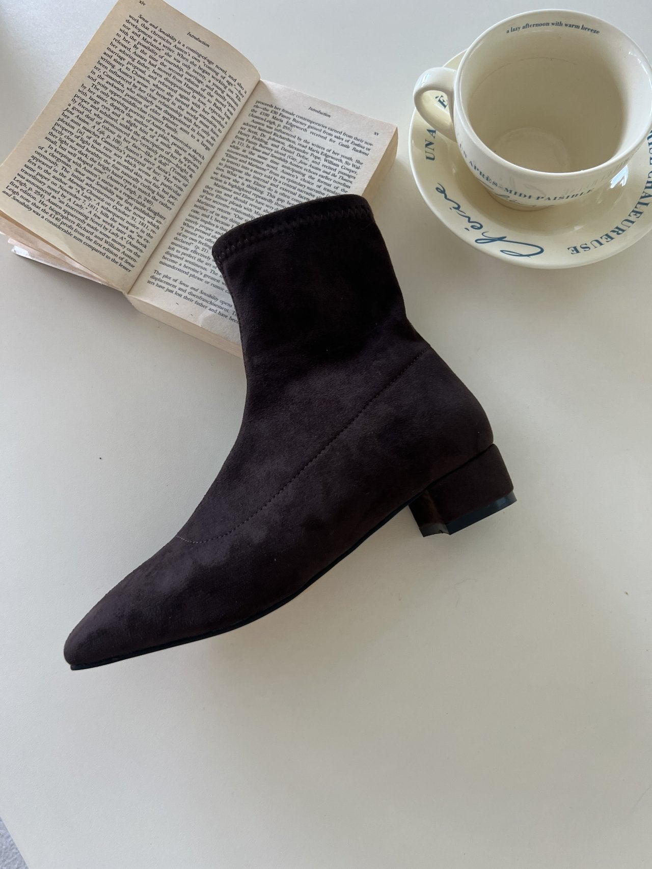 spandex inner gimo ankle boots-2col