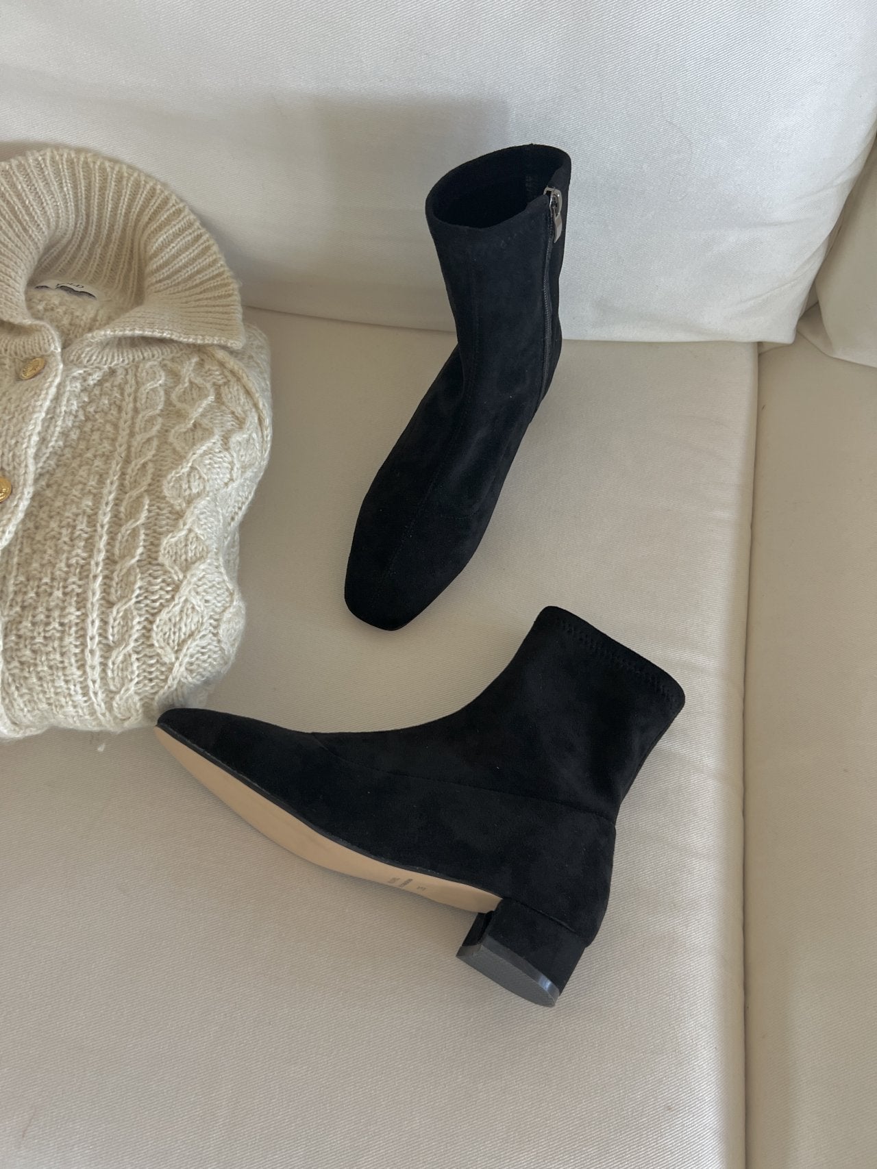 spandex inner gimo ankle boots-2col