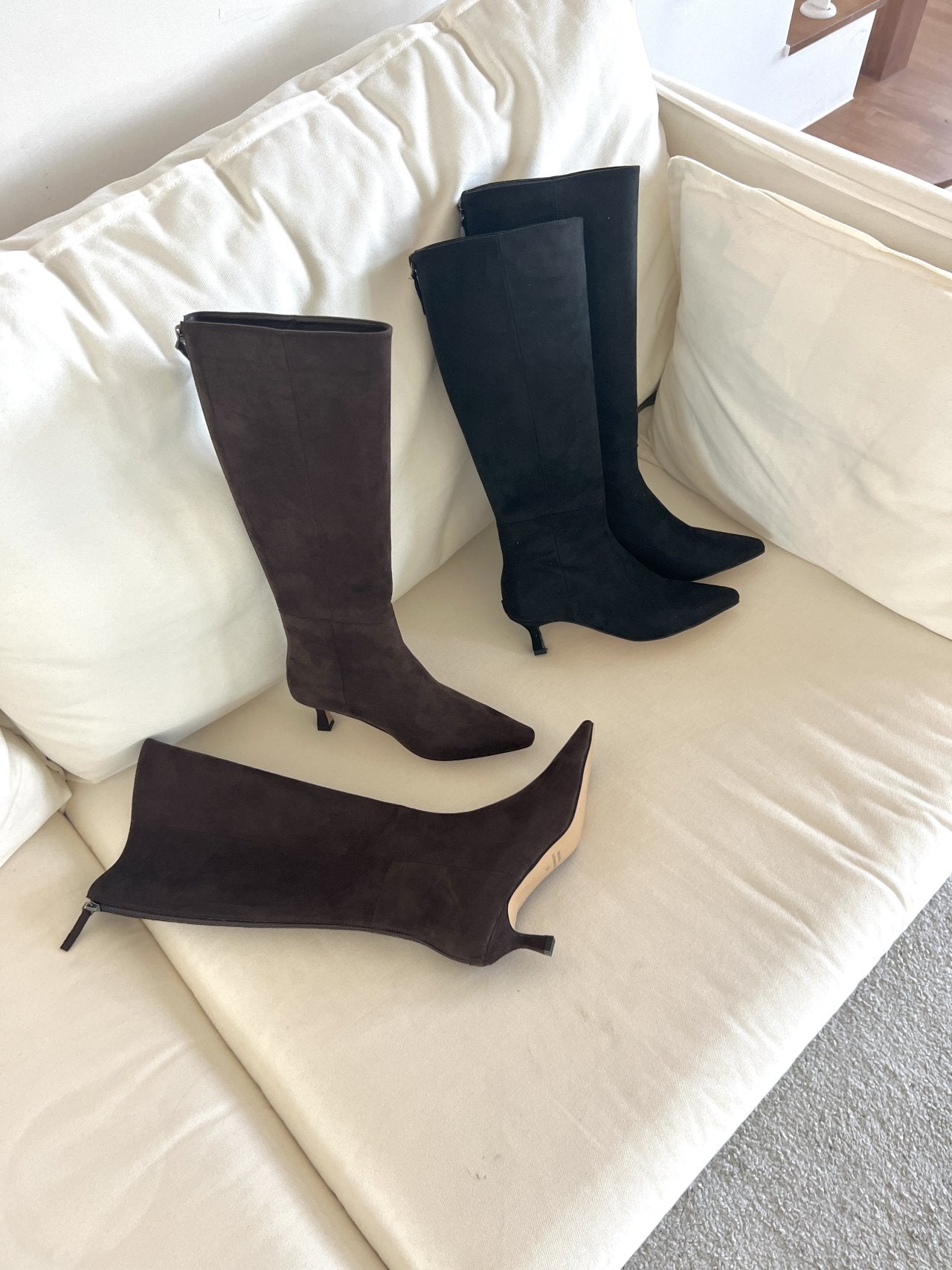 Suede Middle heels Long Boots