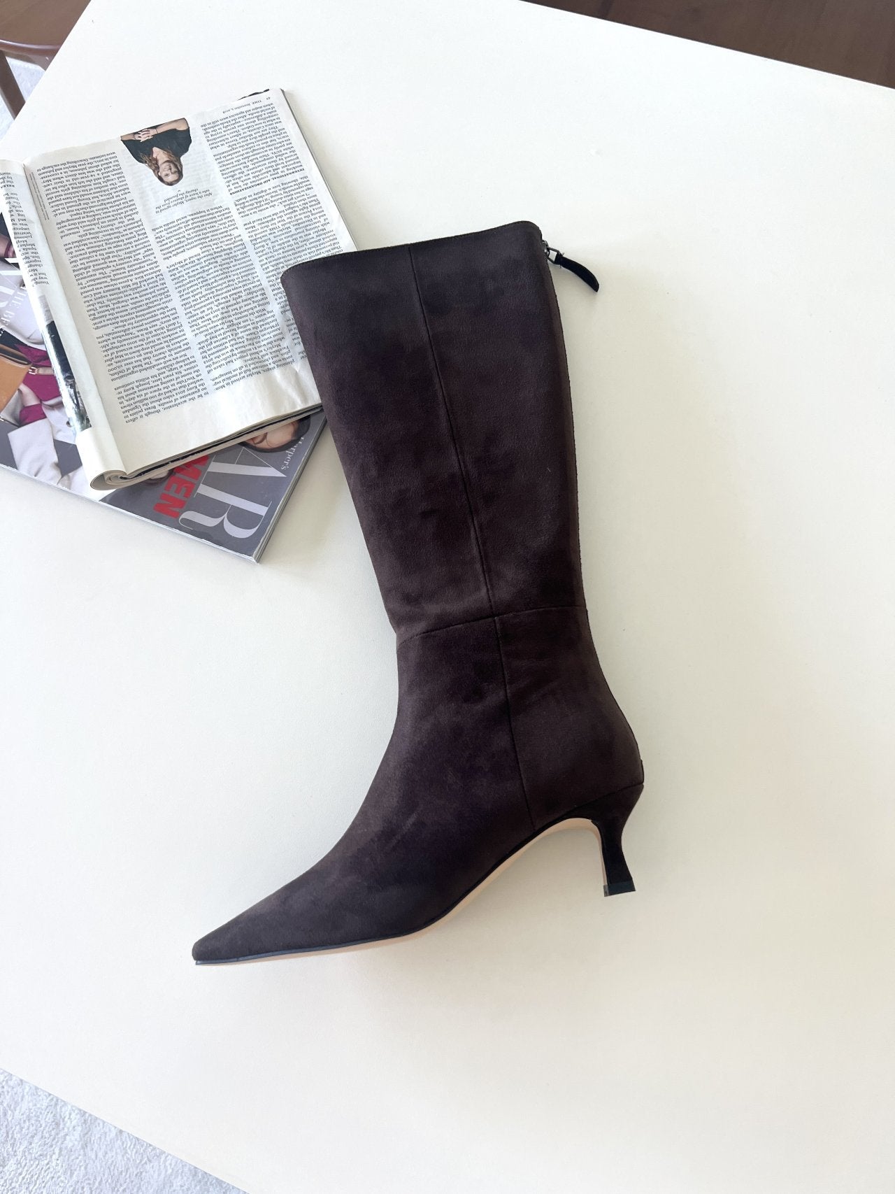 Suede Middle heels Long Boots